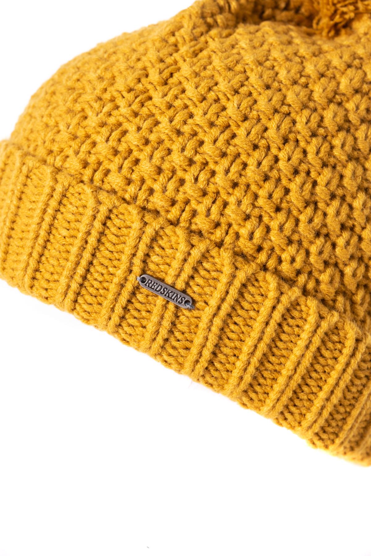 Yellow hat with pompom - Image n°2