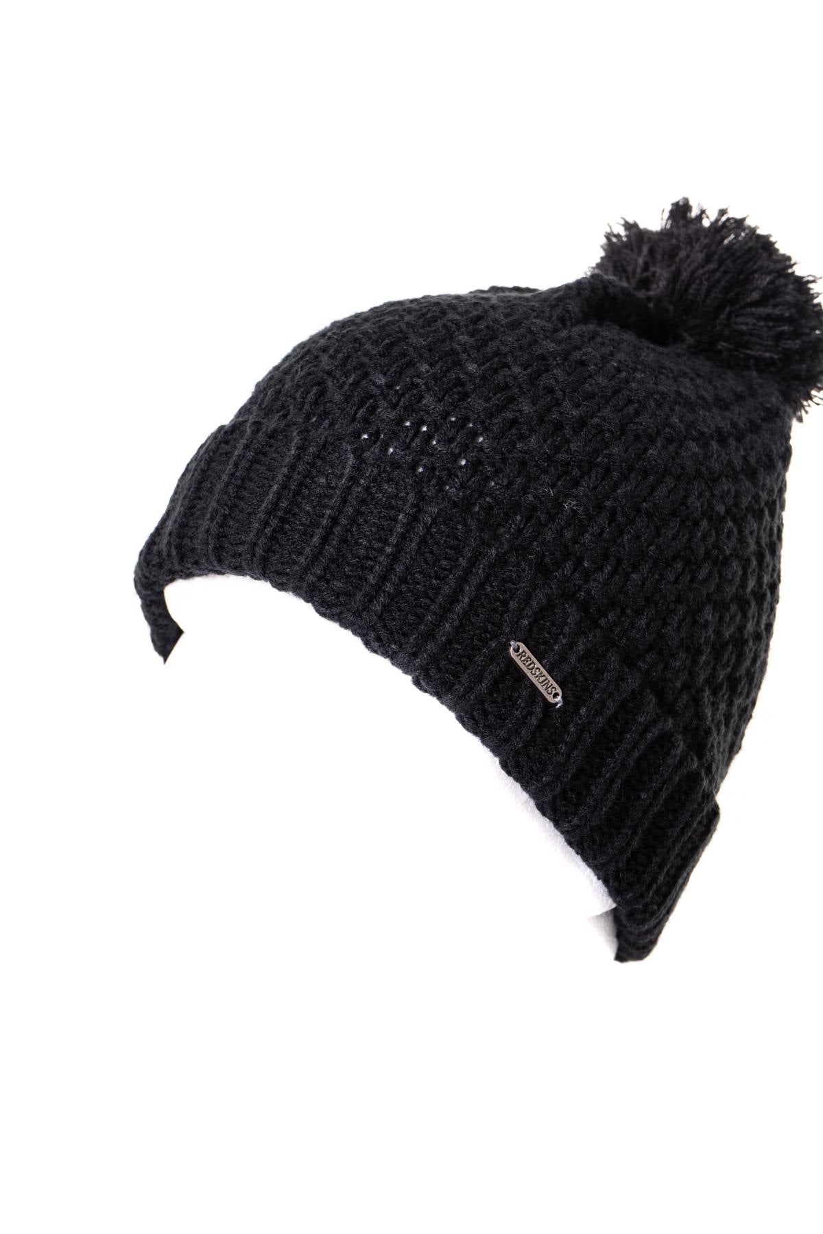 Black pompom hat - Image n°1