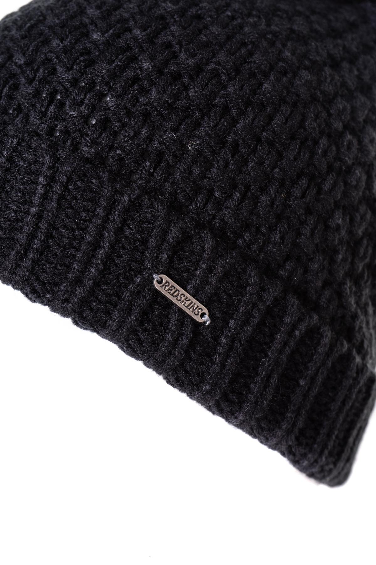 Black pompom hat - Image n°2