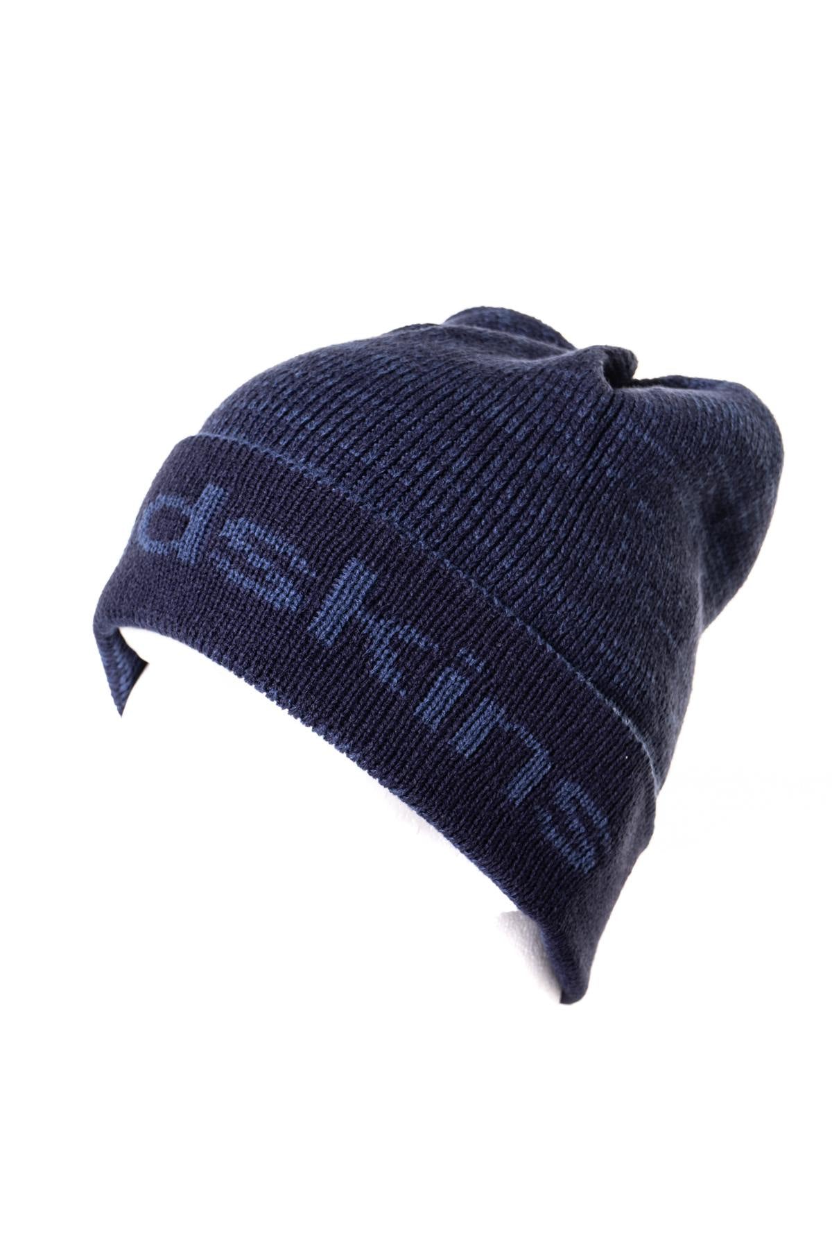 Blue beanie with logo - Image n°1