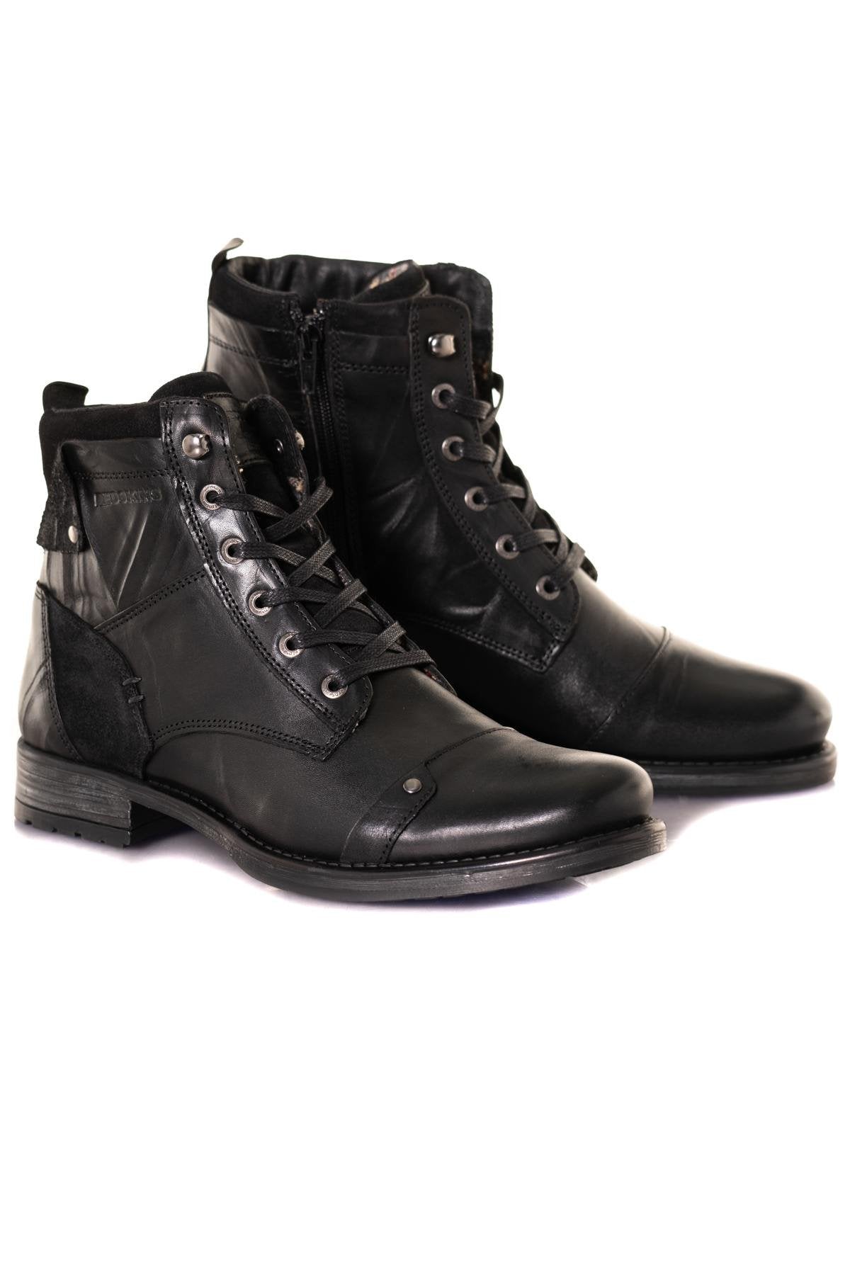 Black leather boots - Image n°1