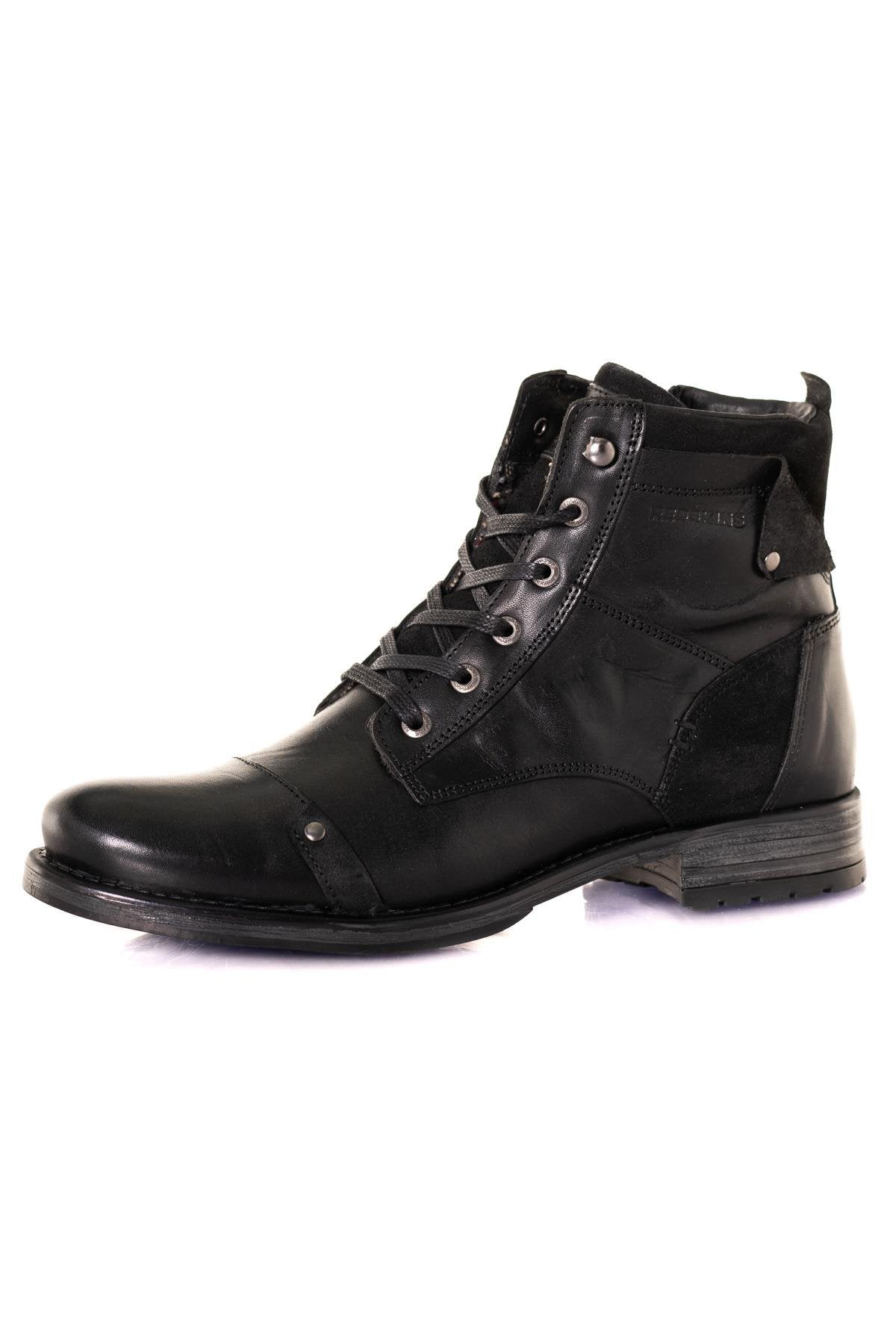 Black leather boots - Image n°7