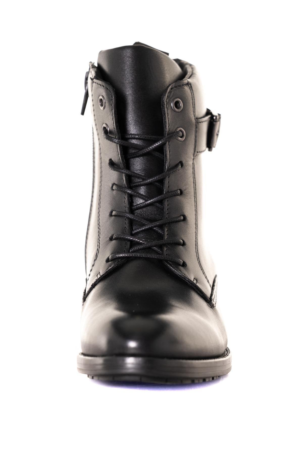 Black genuine leather boots - Image n°5