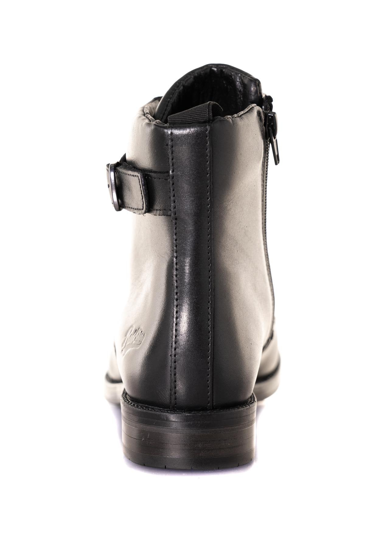 Black genuine leather boots - Image n°6