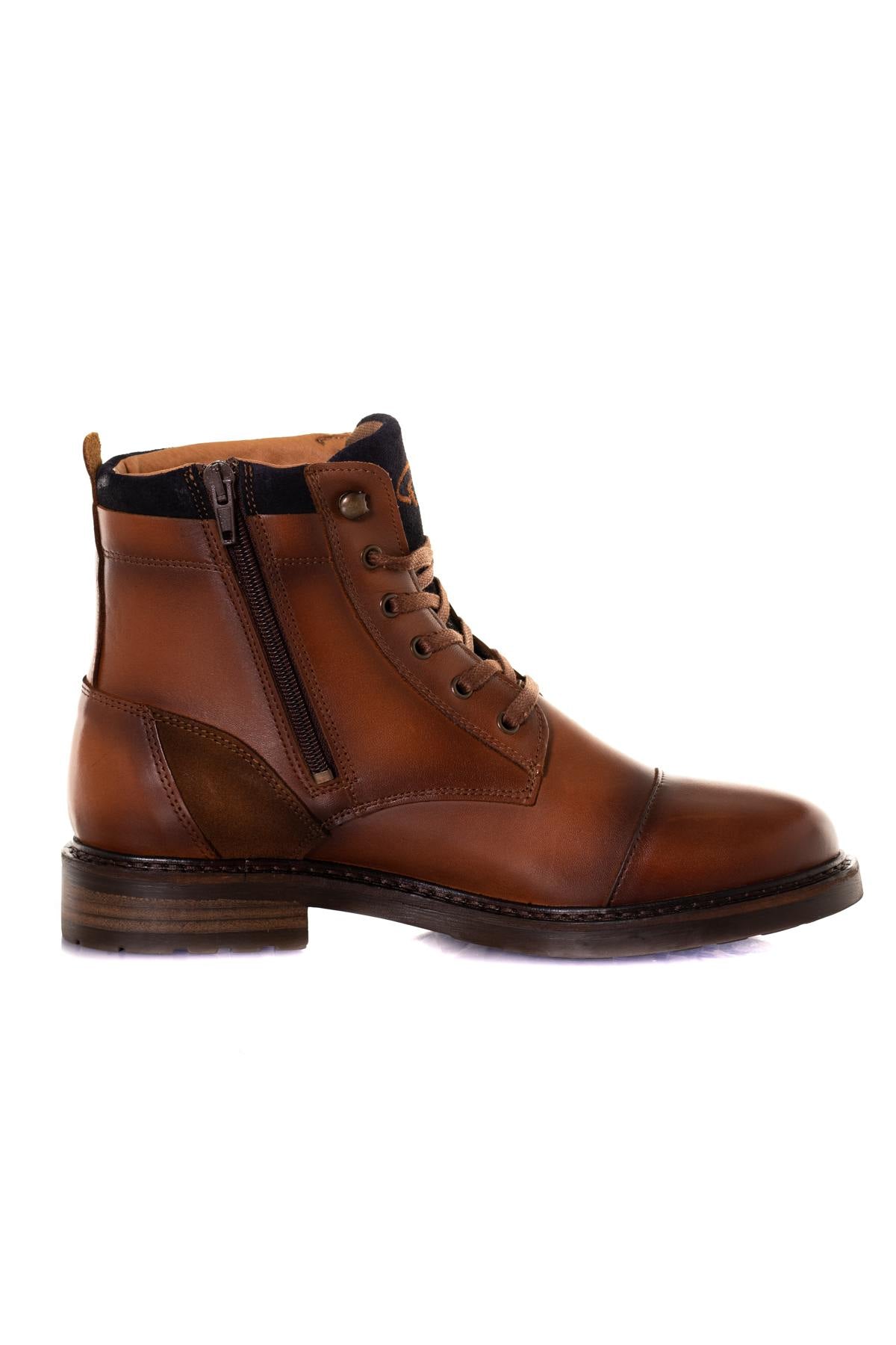 Brown leather ankle boots - Image n°2