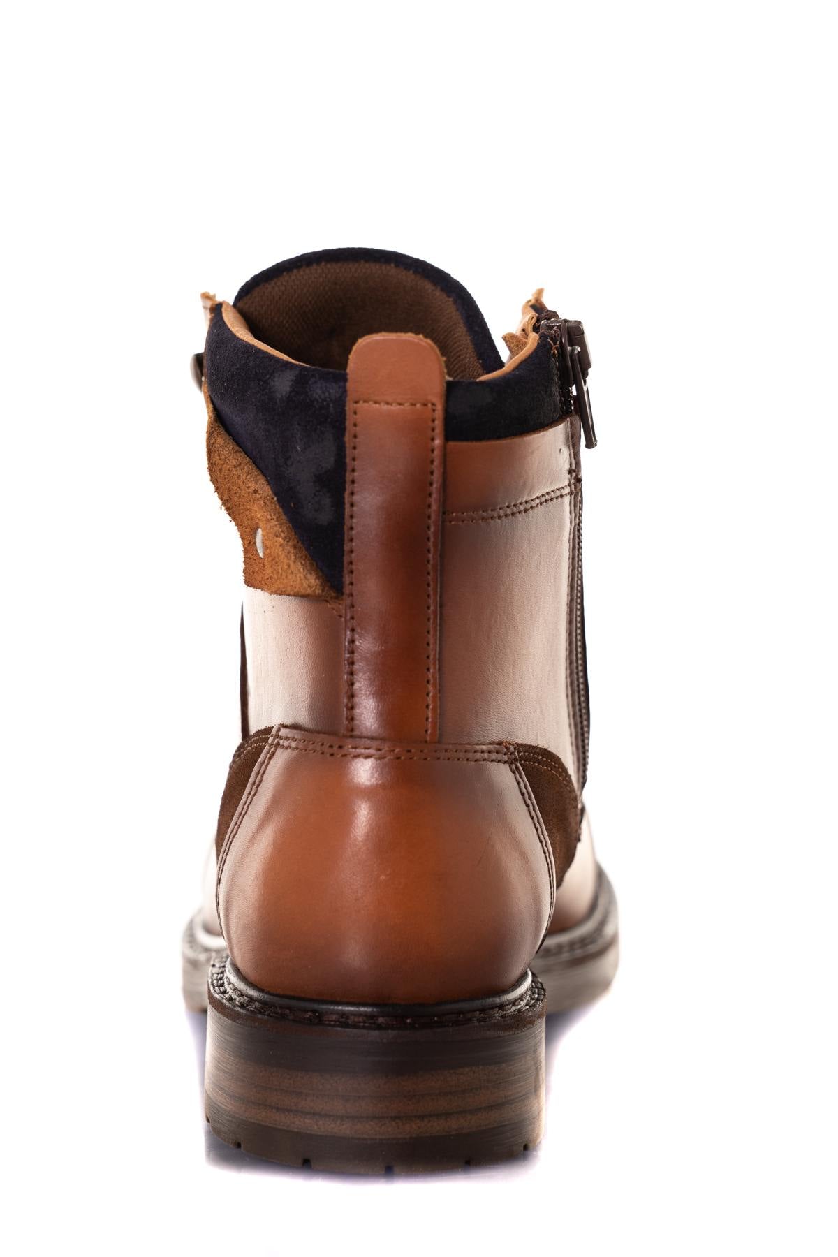 Brown leather ankle boots - Image n°6