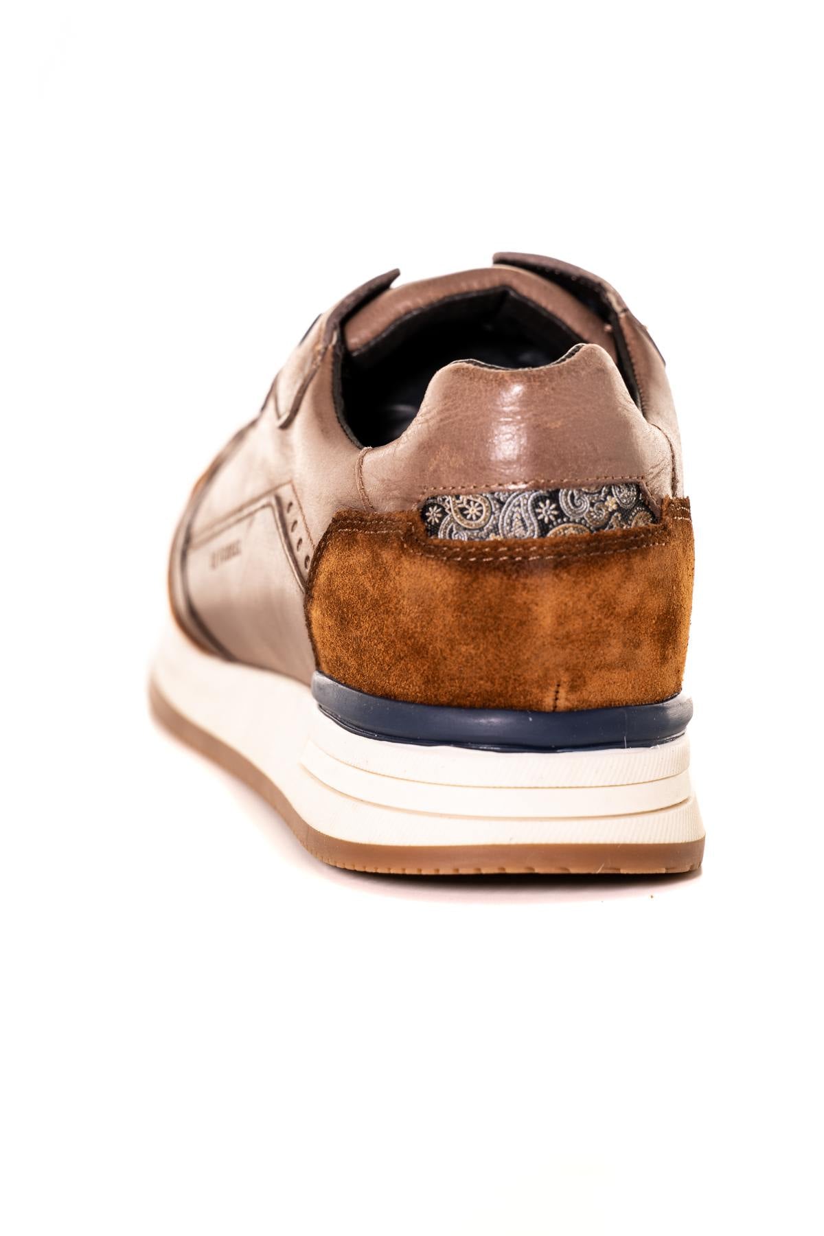 Bi-material leather sneakers - Image n°6