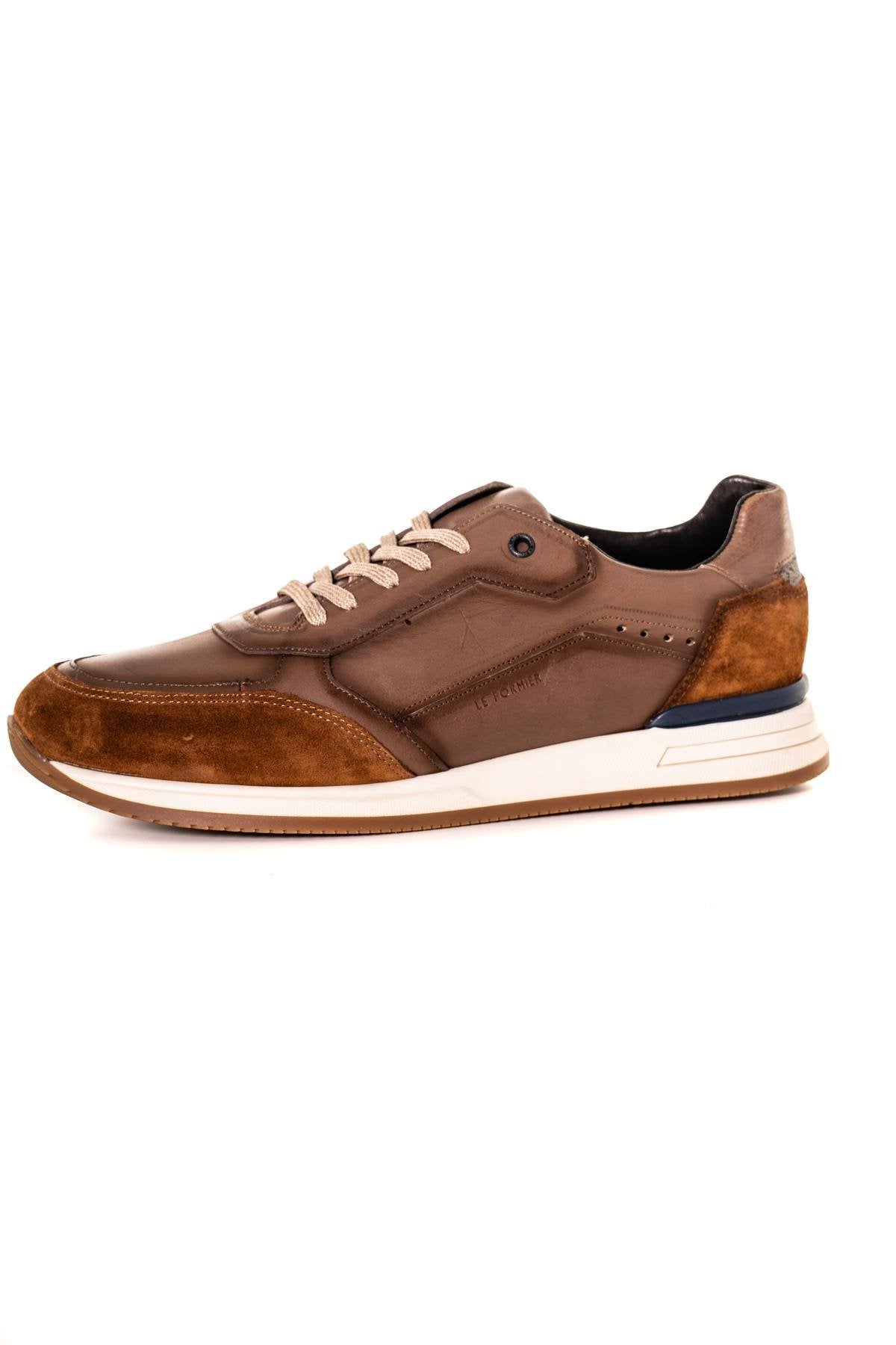 Bi-material leather sneakers - Image n°7