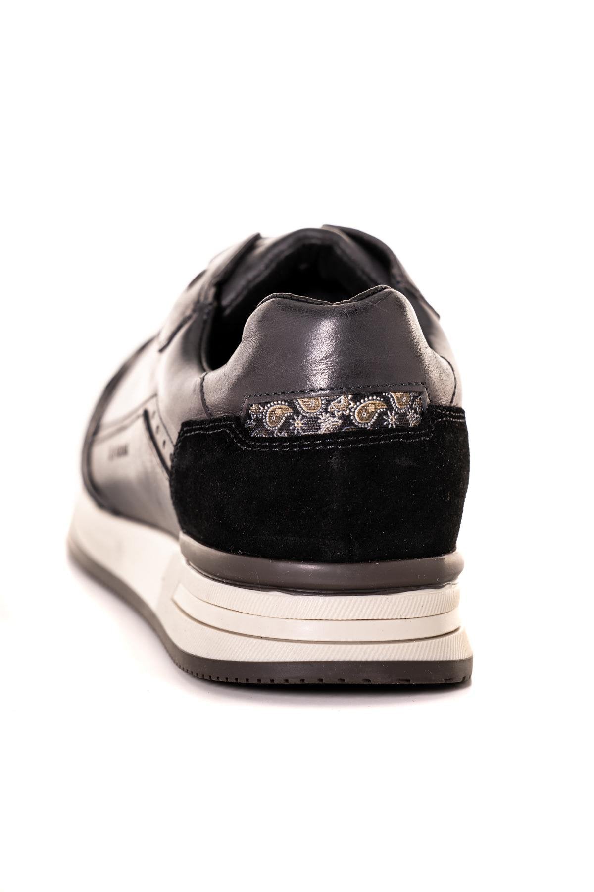 Black leather sneakers made in France - Image n°6