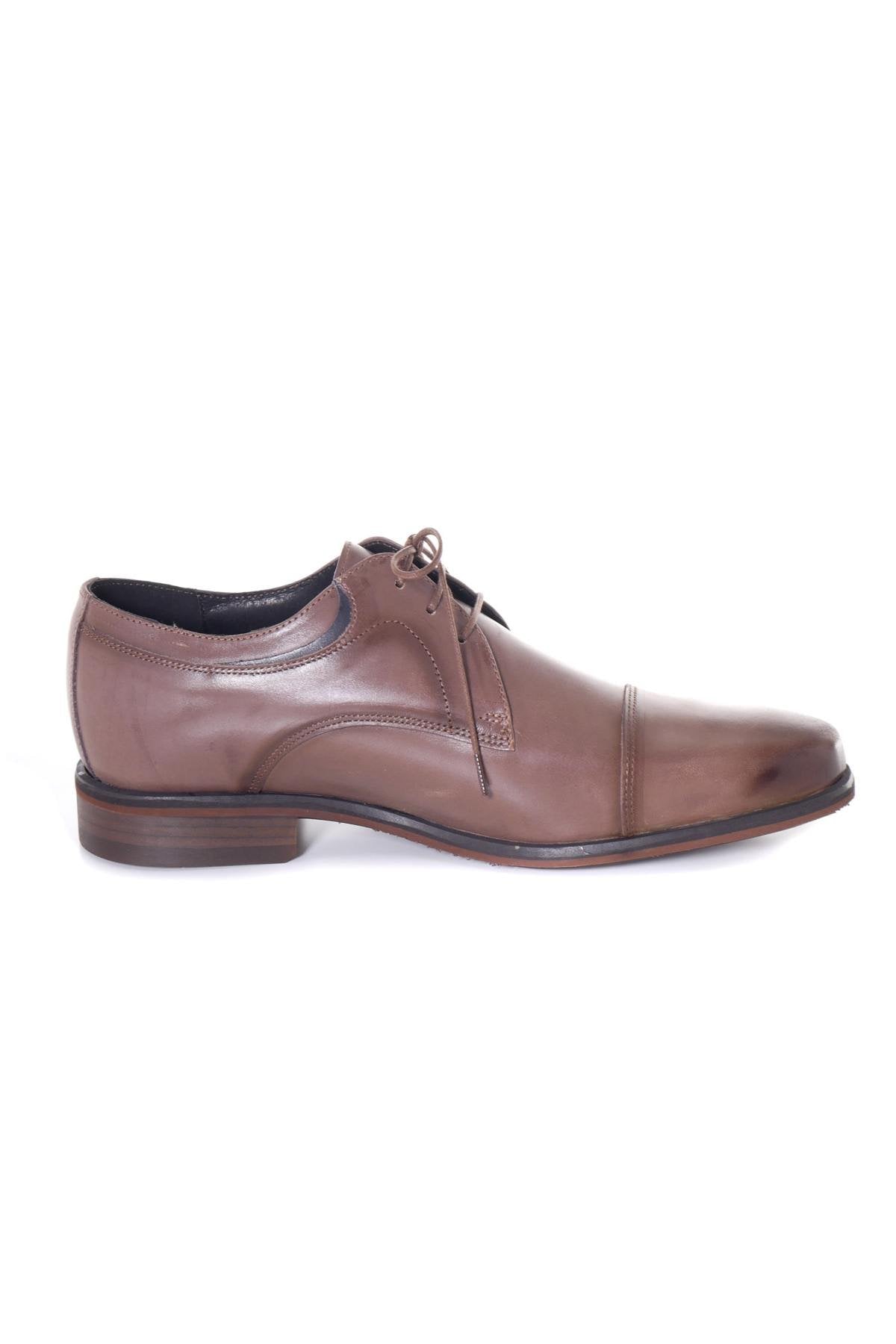 Brown cowhide leather derby - Image n°2