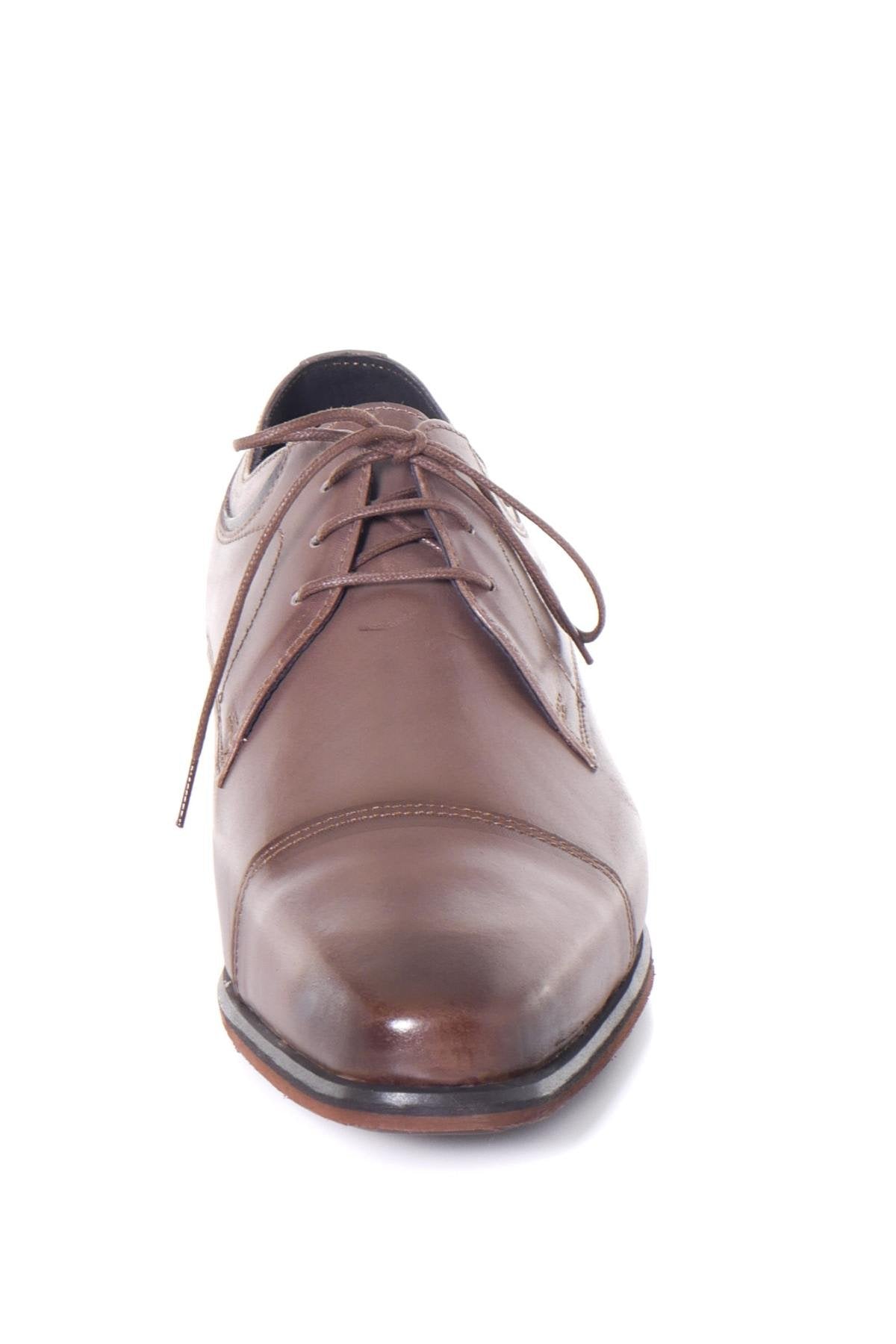 Brown cowhide leather derby - Image n°5