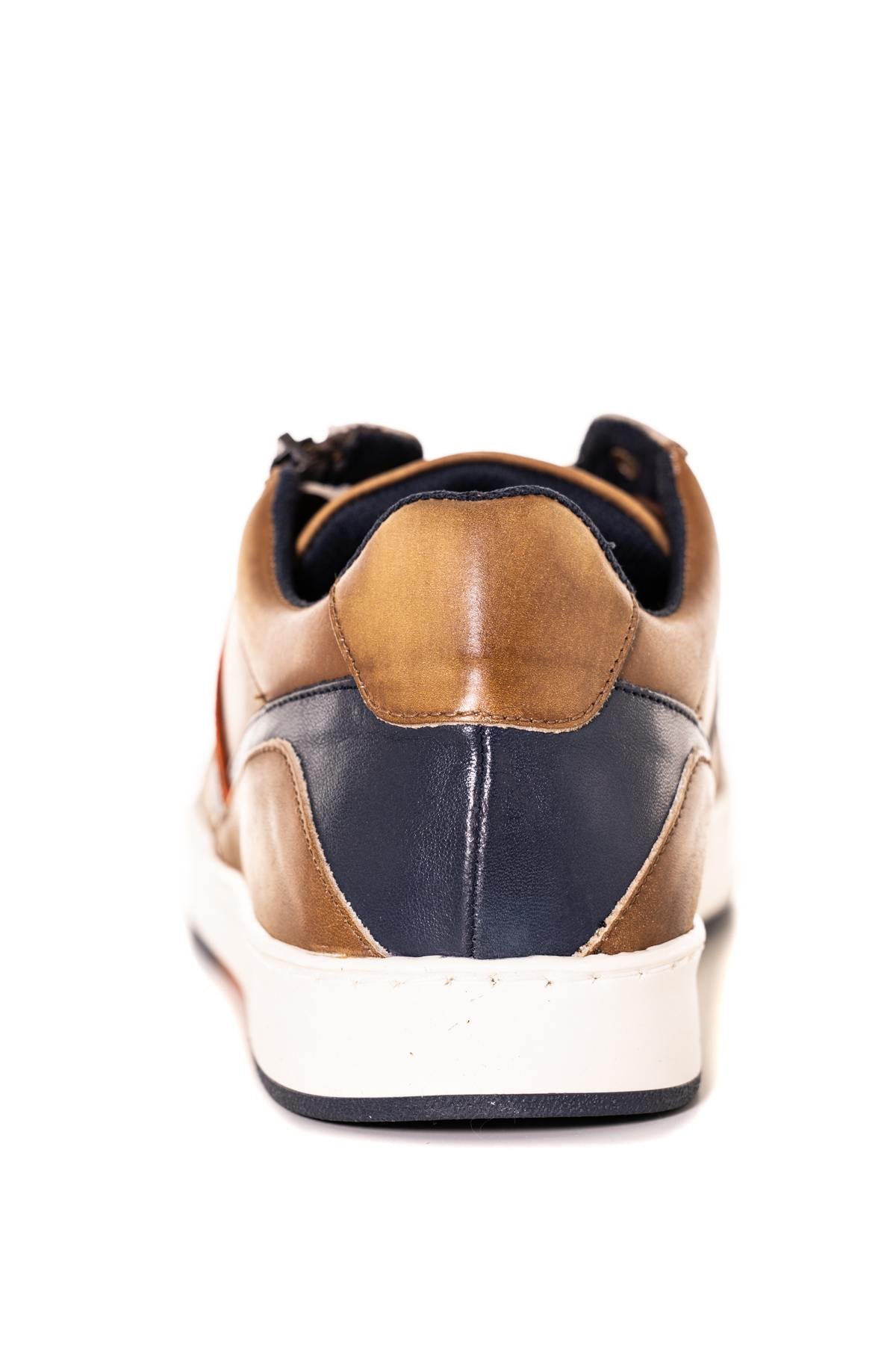 Men's navy orange sneakers - Image n°6