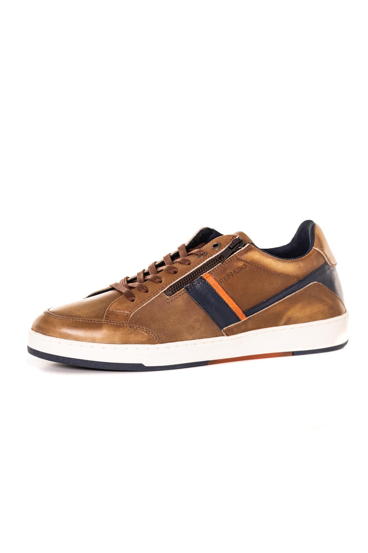 Men's navy orange sneakers - Image n°7