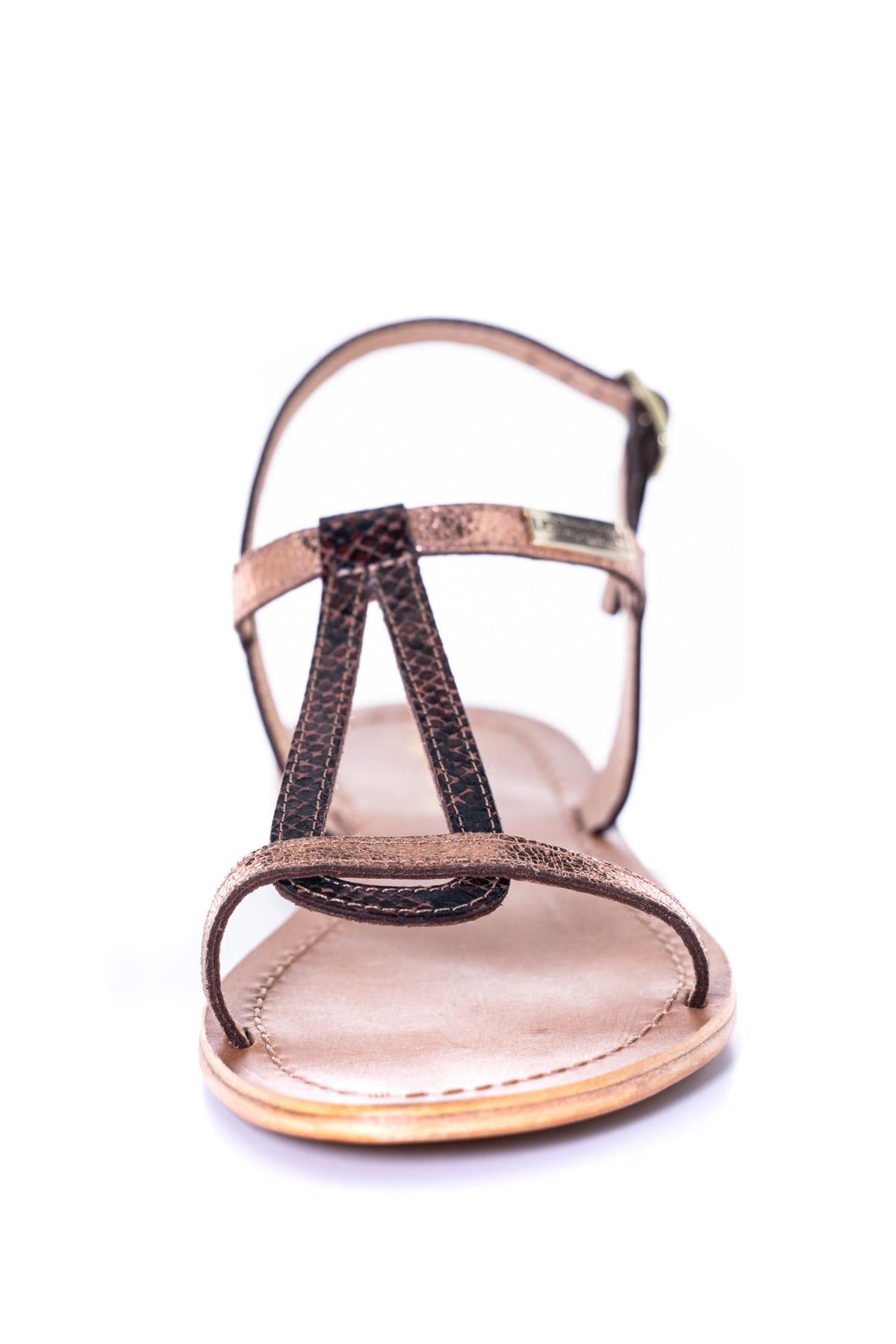 Chocolate/bronze flip flop - Image n°5