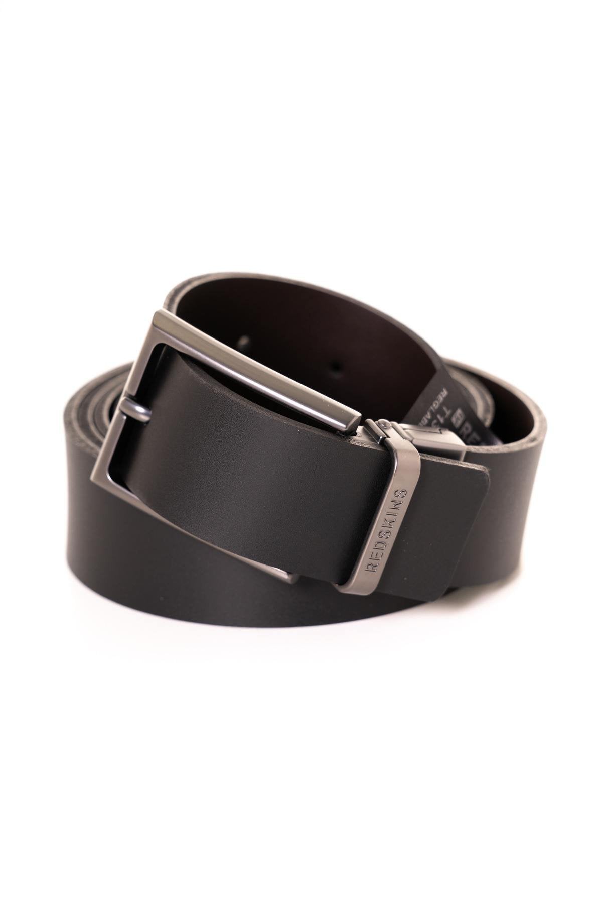 Classic black leather belt - Image n°1