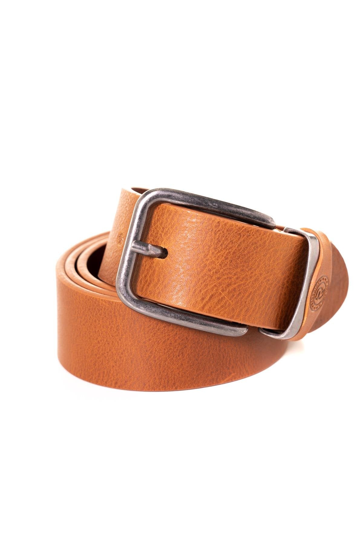 Men's camel-colored belt - Image n°1