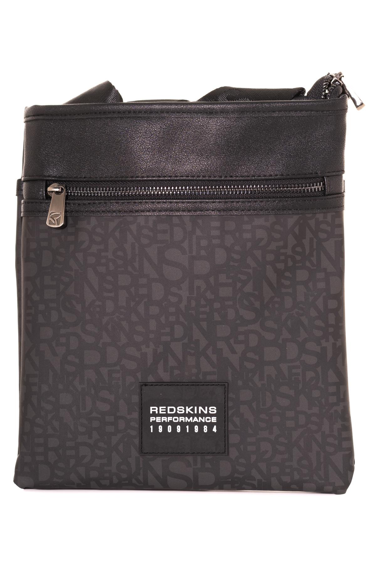 Black bi-material men's bag - Image n°1