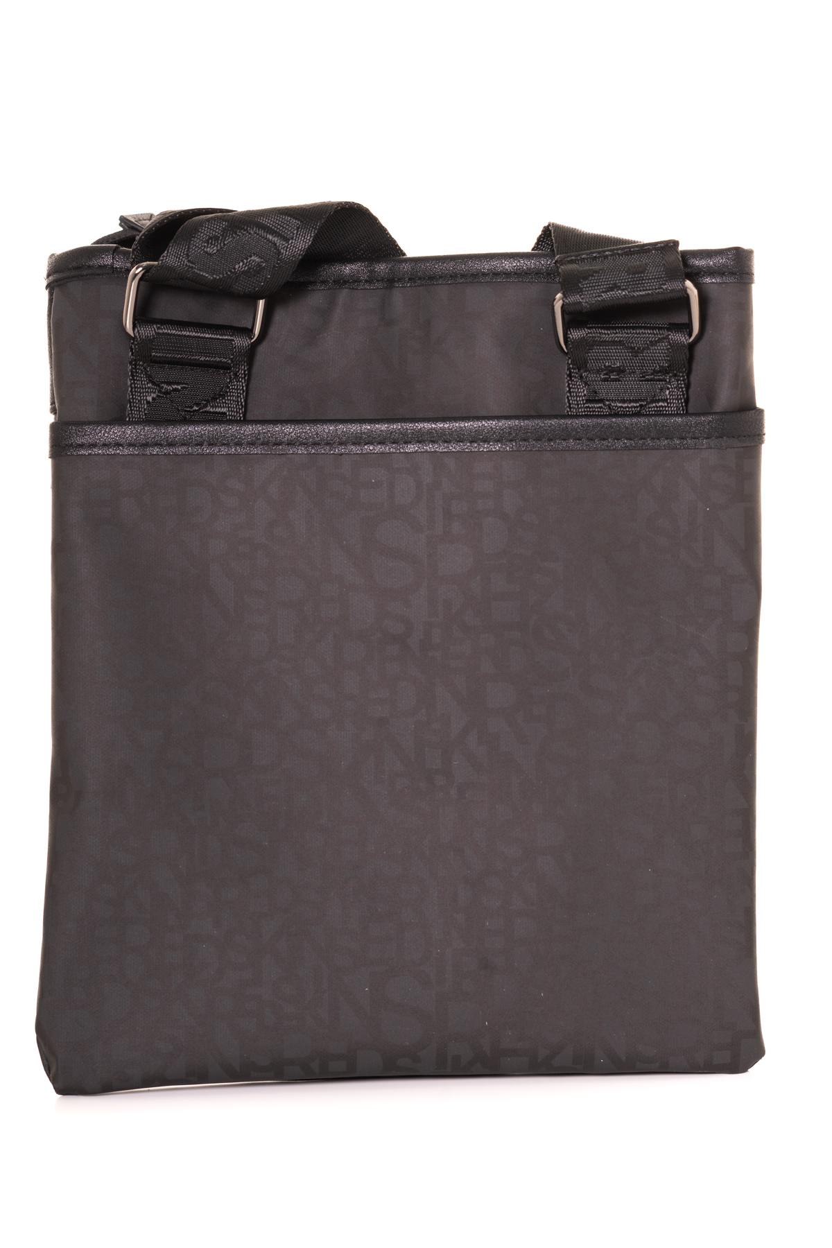 Black bi-material men's bag - Image n°2