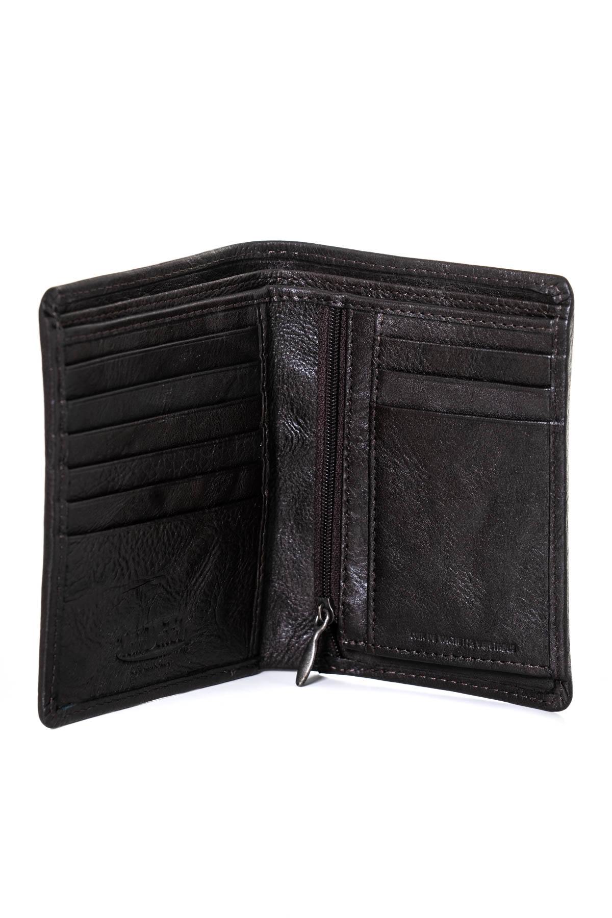 Brown genuine leather wallet - Image n°2