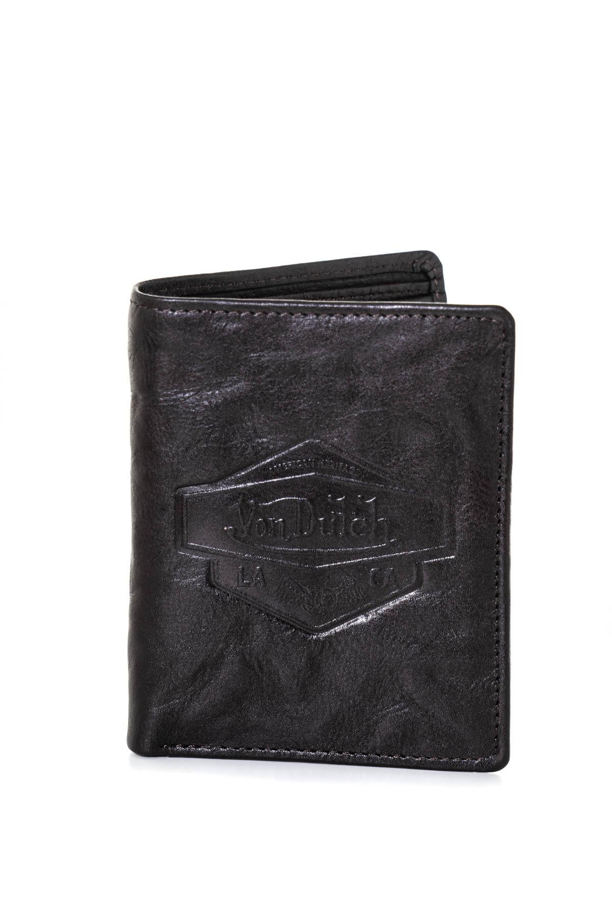 Brown genuine leather wallet - Image n°1