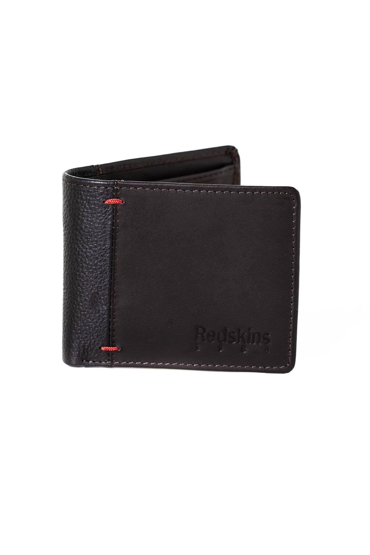 Brown cowhide leather wallet - Image n°1