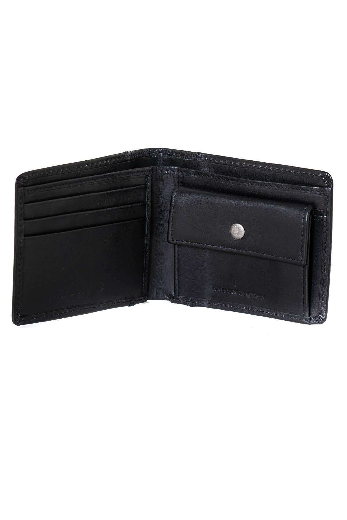 Black genuine leather wallet - Image n°2