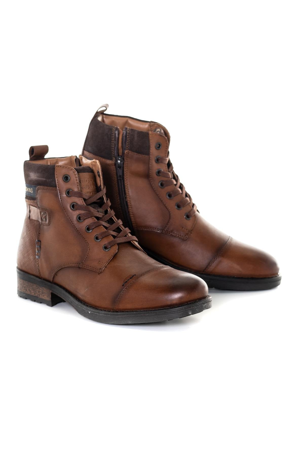 Brown leather boots - Image n°1