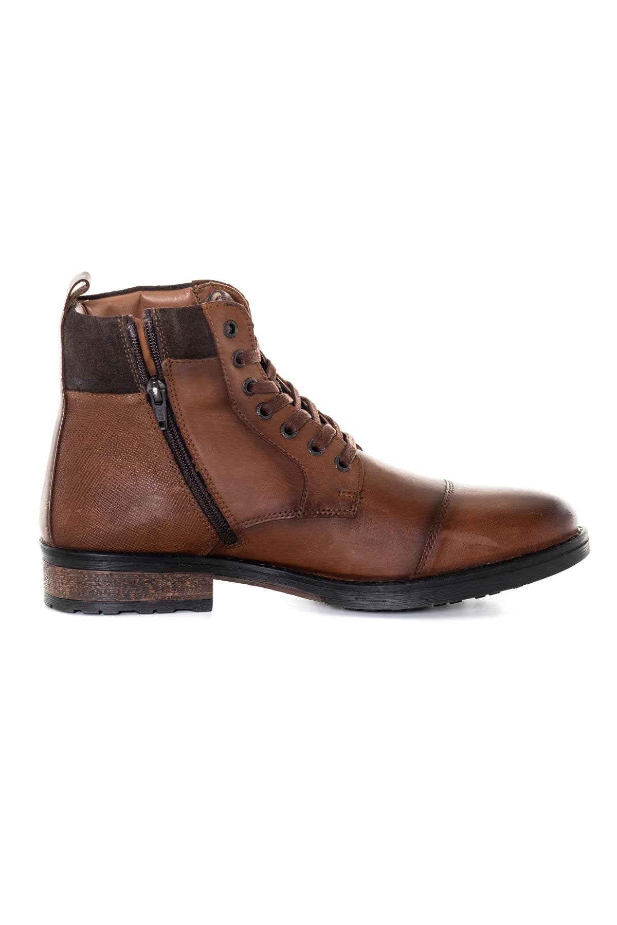 Brown leather boots - Image n°2