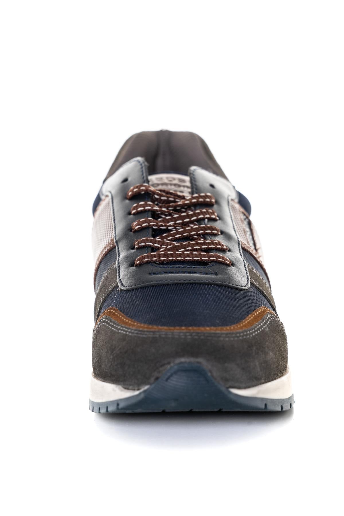 Men's blue, gray and brown sneakers - Image n°5