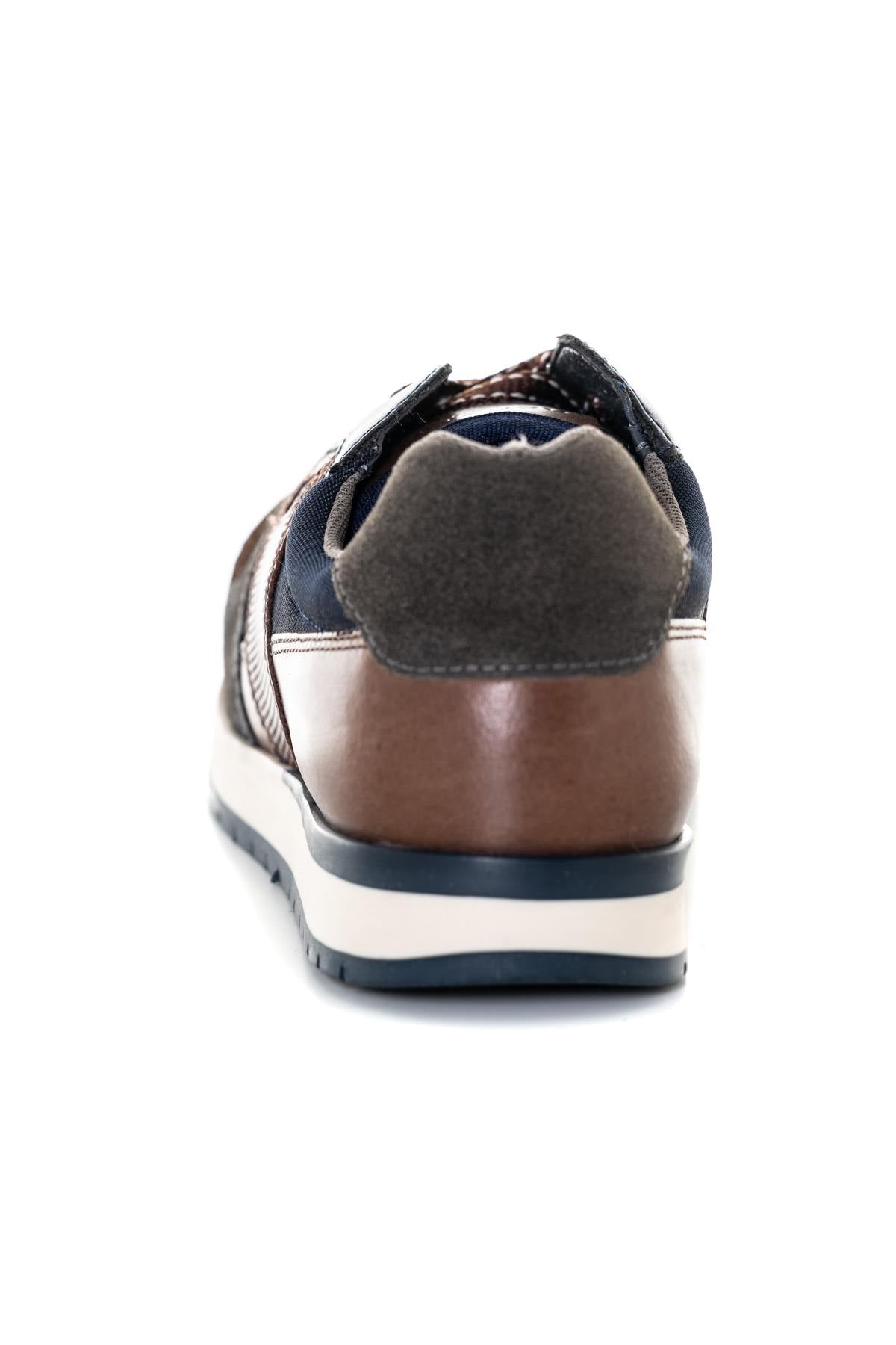 Men's blue, gray and brown sneakers - Image n°6