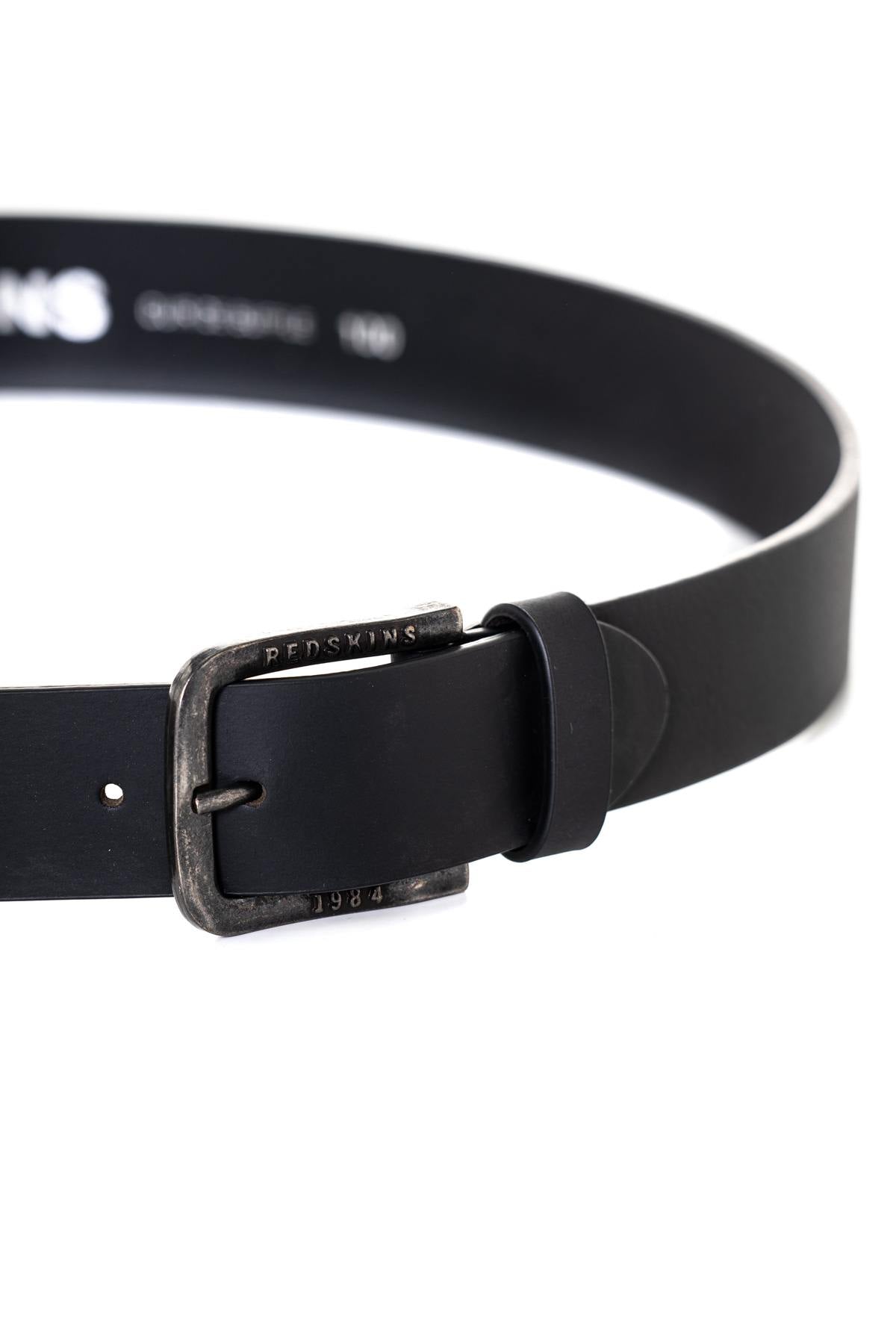 Black genuine leather belt - Image n°2