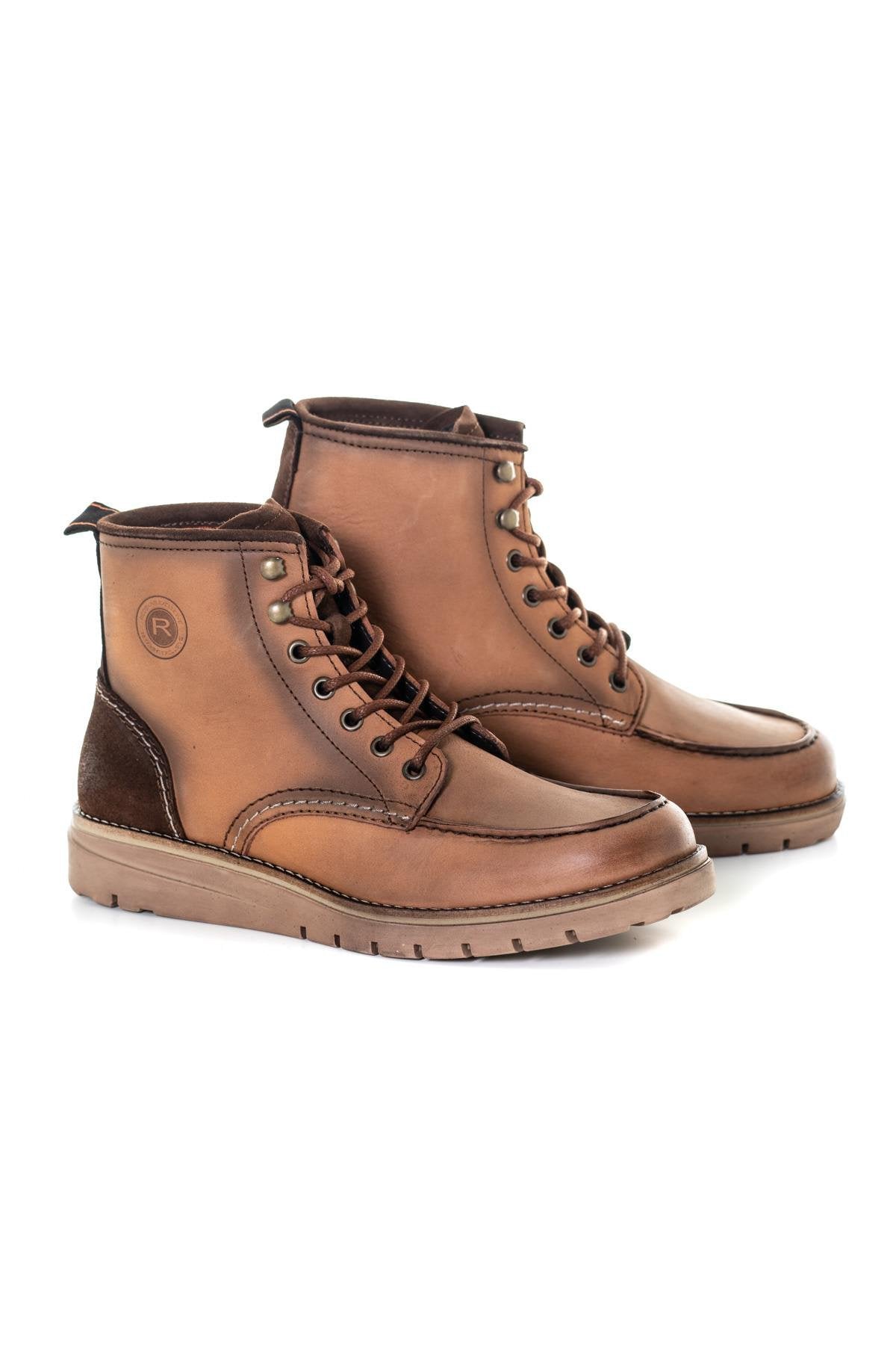 Cognac leather boots - Image n°1