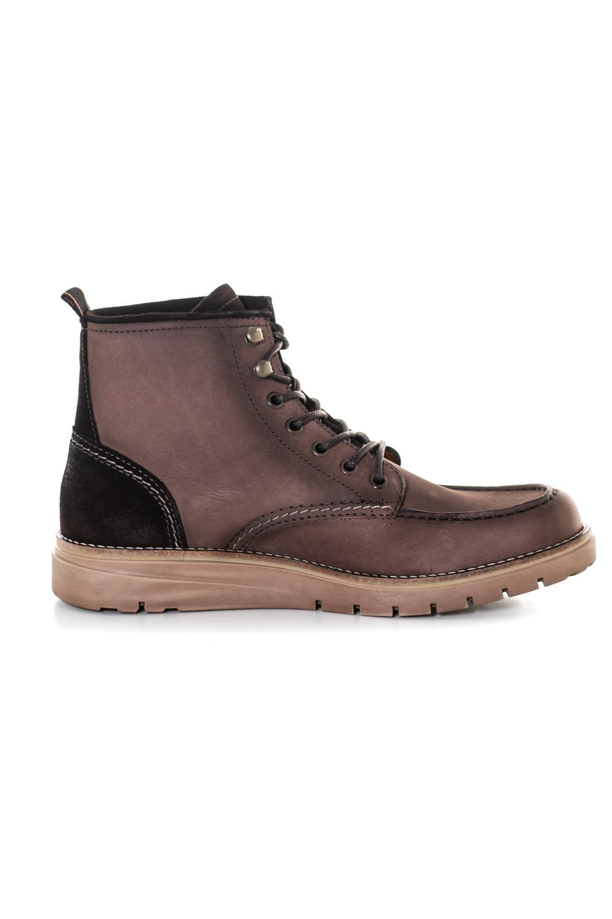 Chestnut brown men's boots - Image n°2