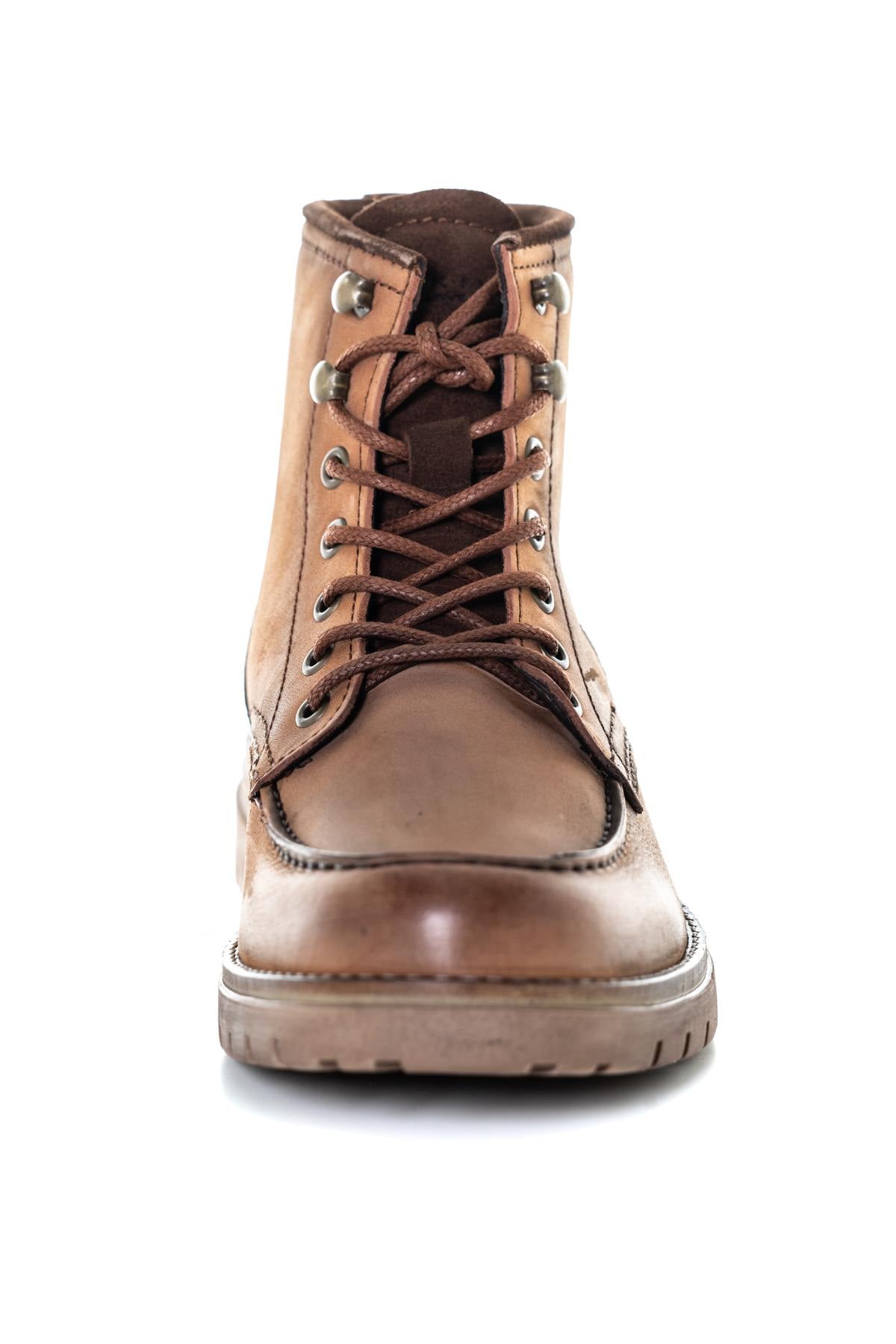 Cognac leather boots - Image n°5