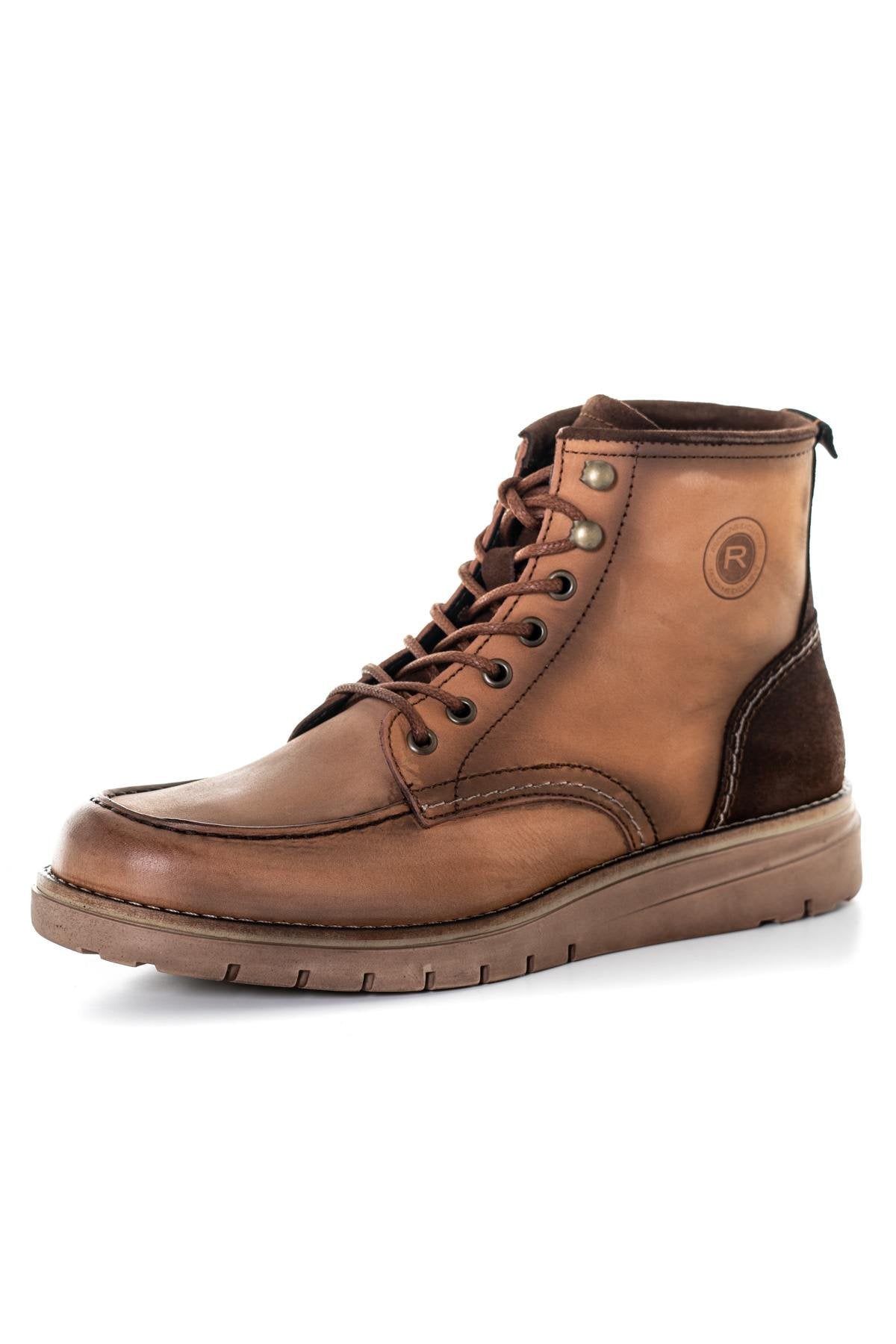 Cognac leather boots - Image n°7