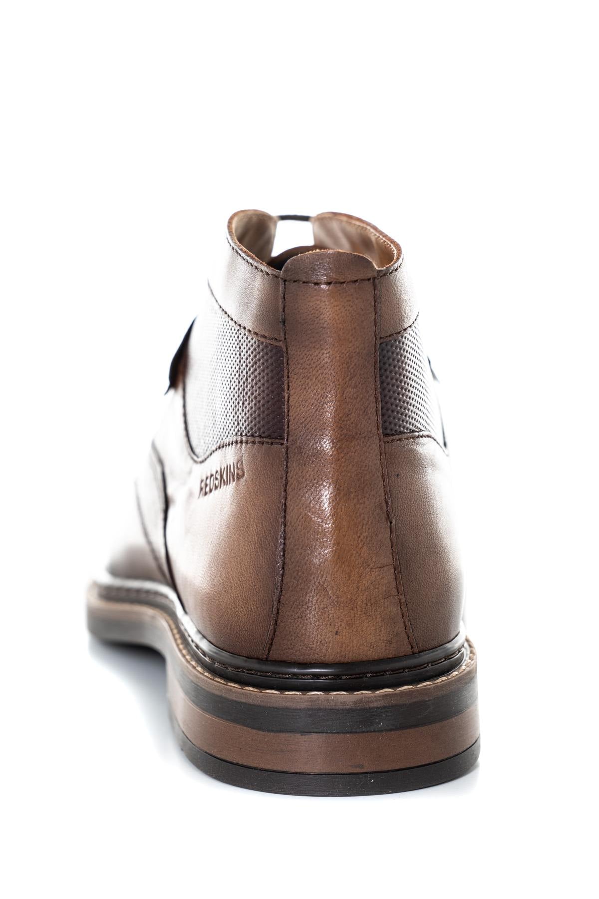 Cognac leather mid-cut shoes - Image n°8