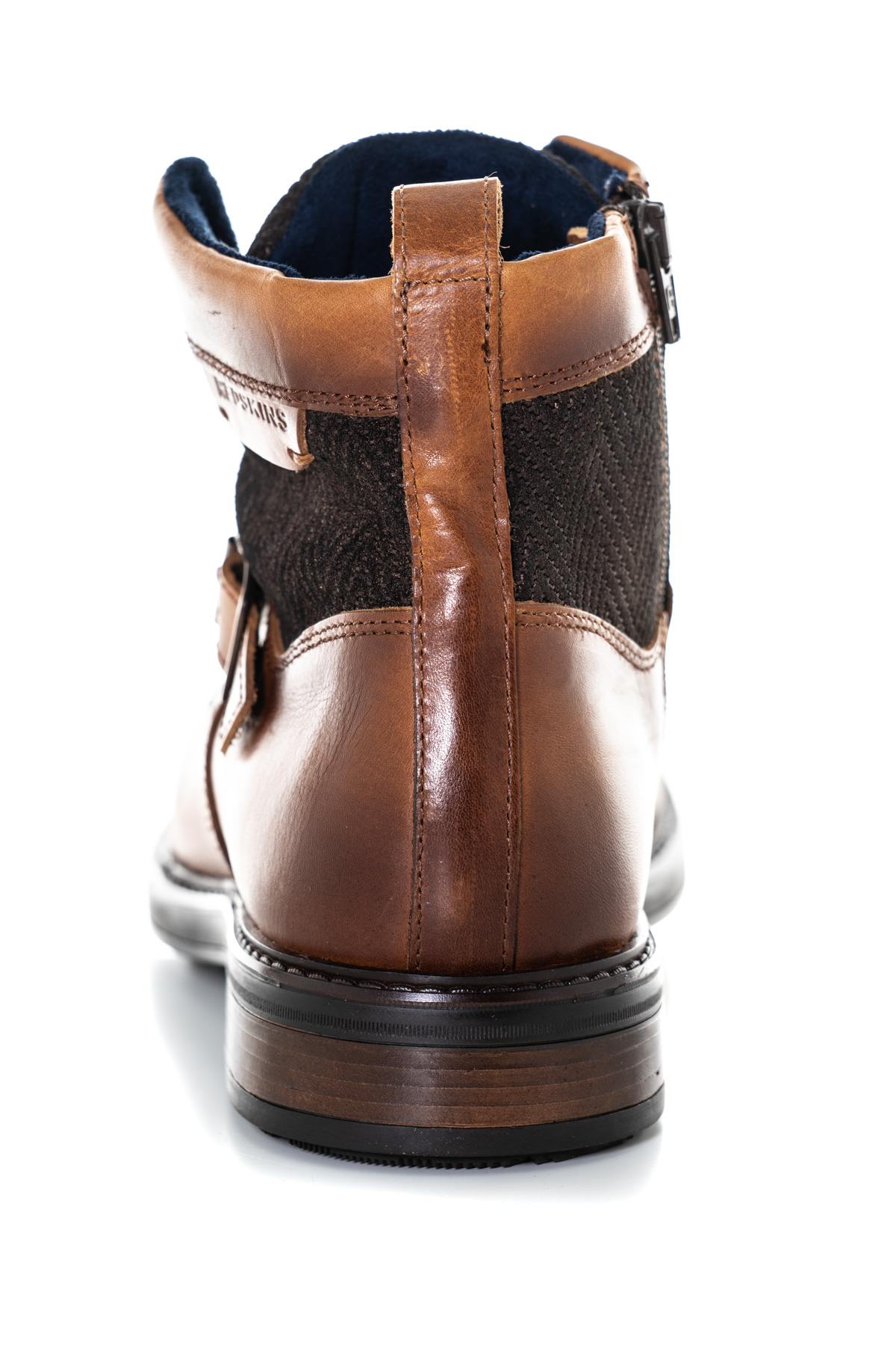 Vintage boots in brown shiny leather - Image n°7