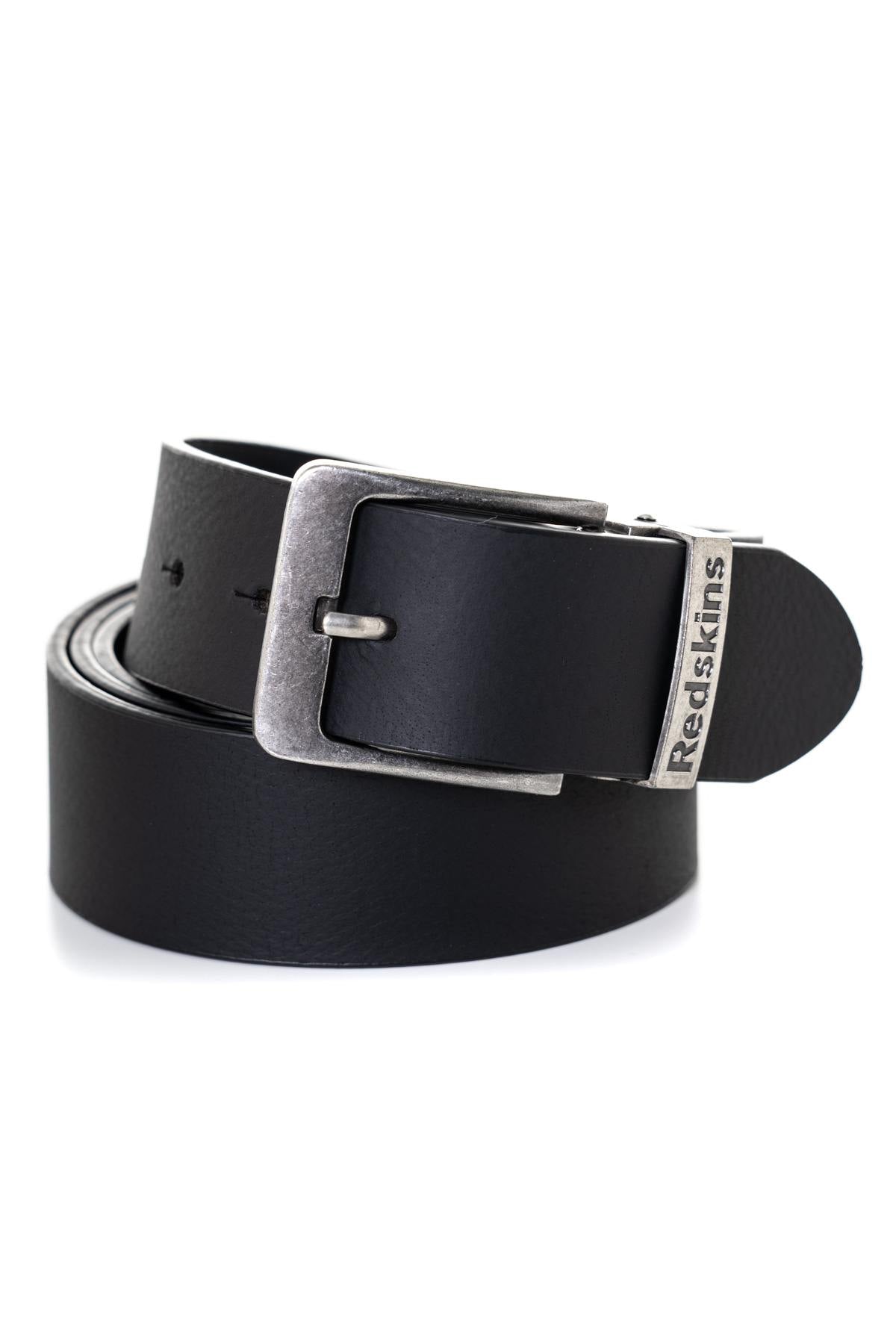 Black belt with silver buckle - Image n°1