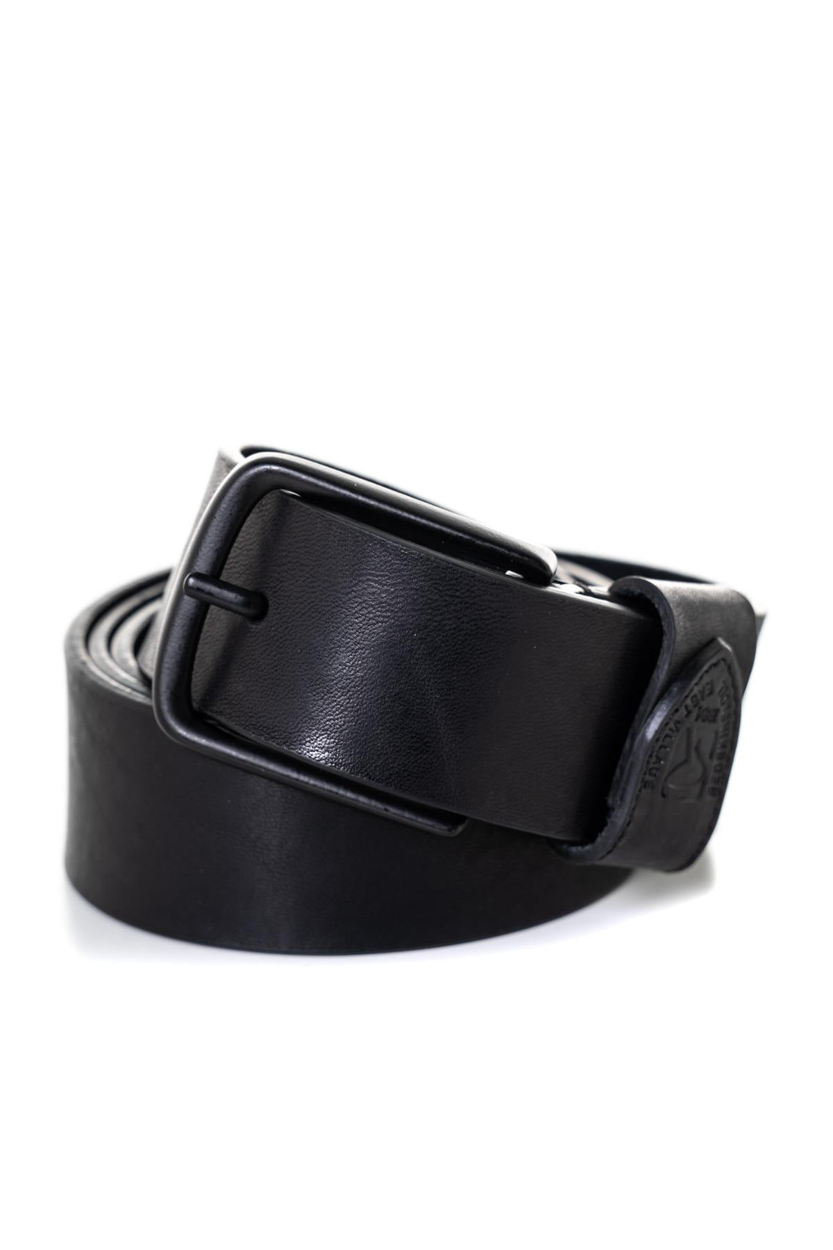 Classic black leather belt - Image n°1