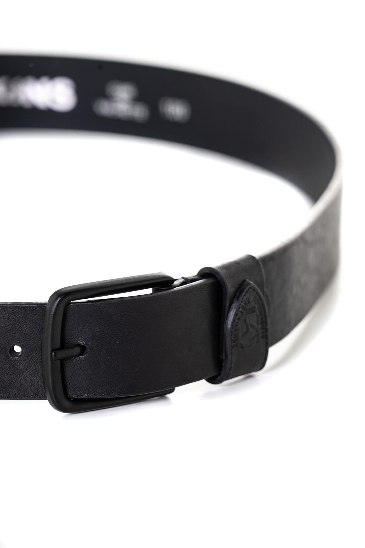 Classic black leather belt - Image n°2