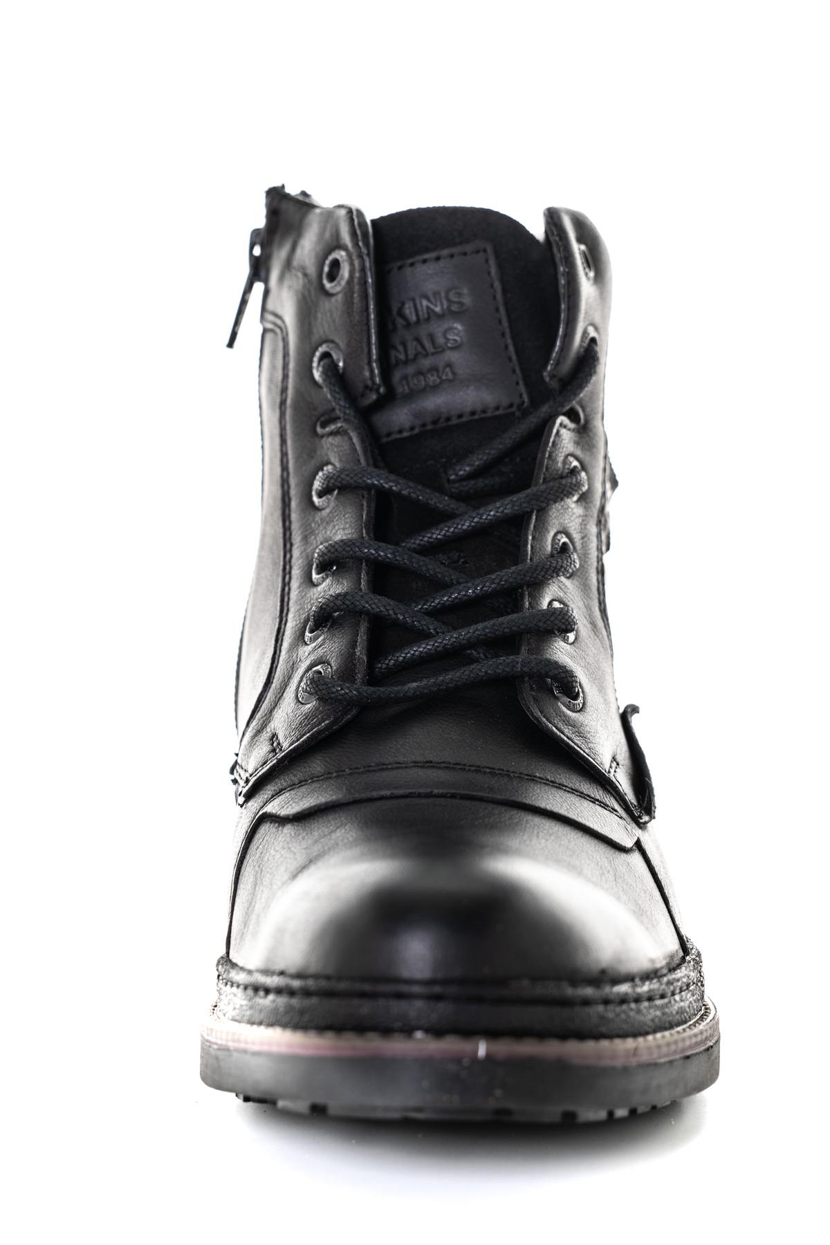 Men's black leather ankle boots - Image n°6