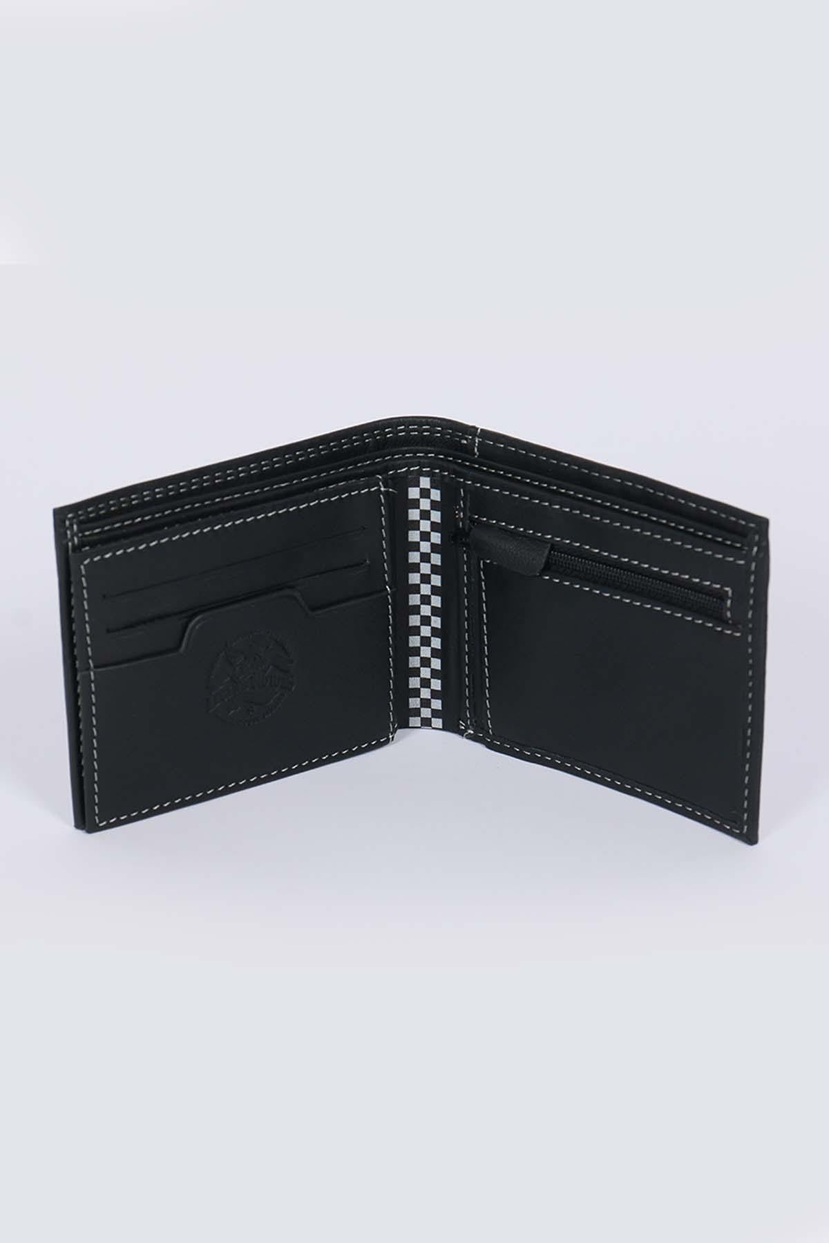 Black cowhide leather wallet - Image n°3