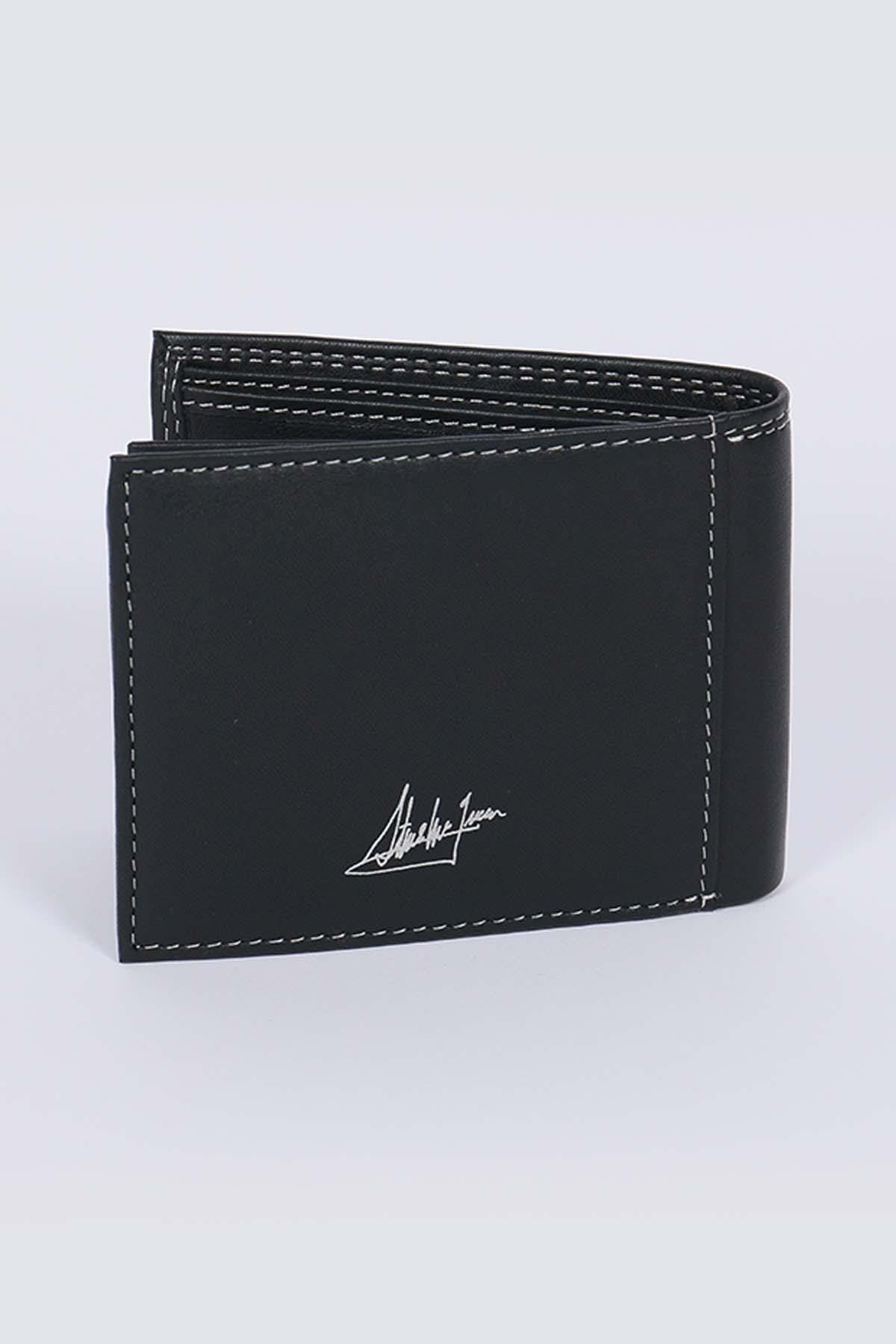 Black cowhide leather wallet - Image n°4