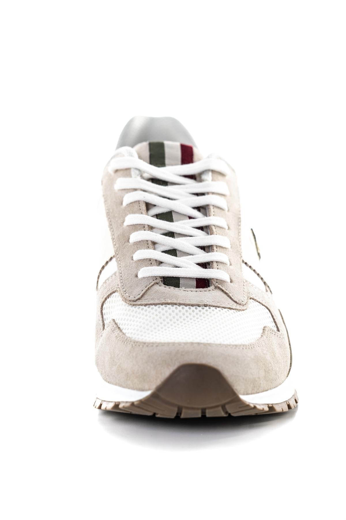 Textile sneakers white beige - Image n°5