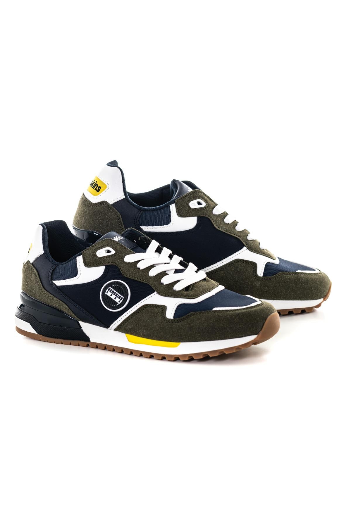 White navy textile sneakers - Image n°2