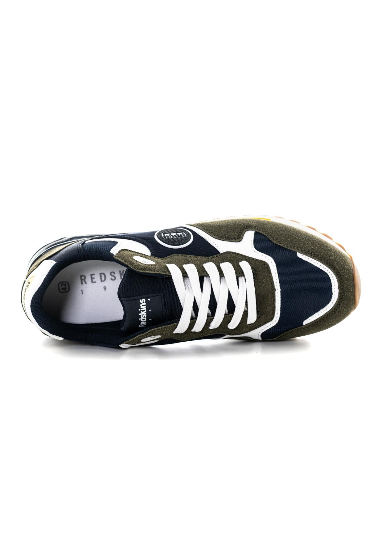 White navy textile sneakers - Image n°4