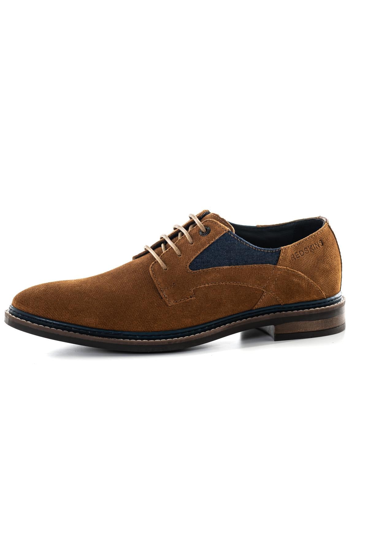 Navy cognac textile shoes - Image n°7