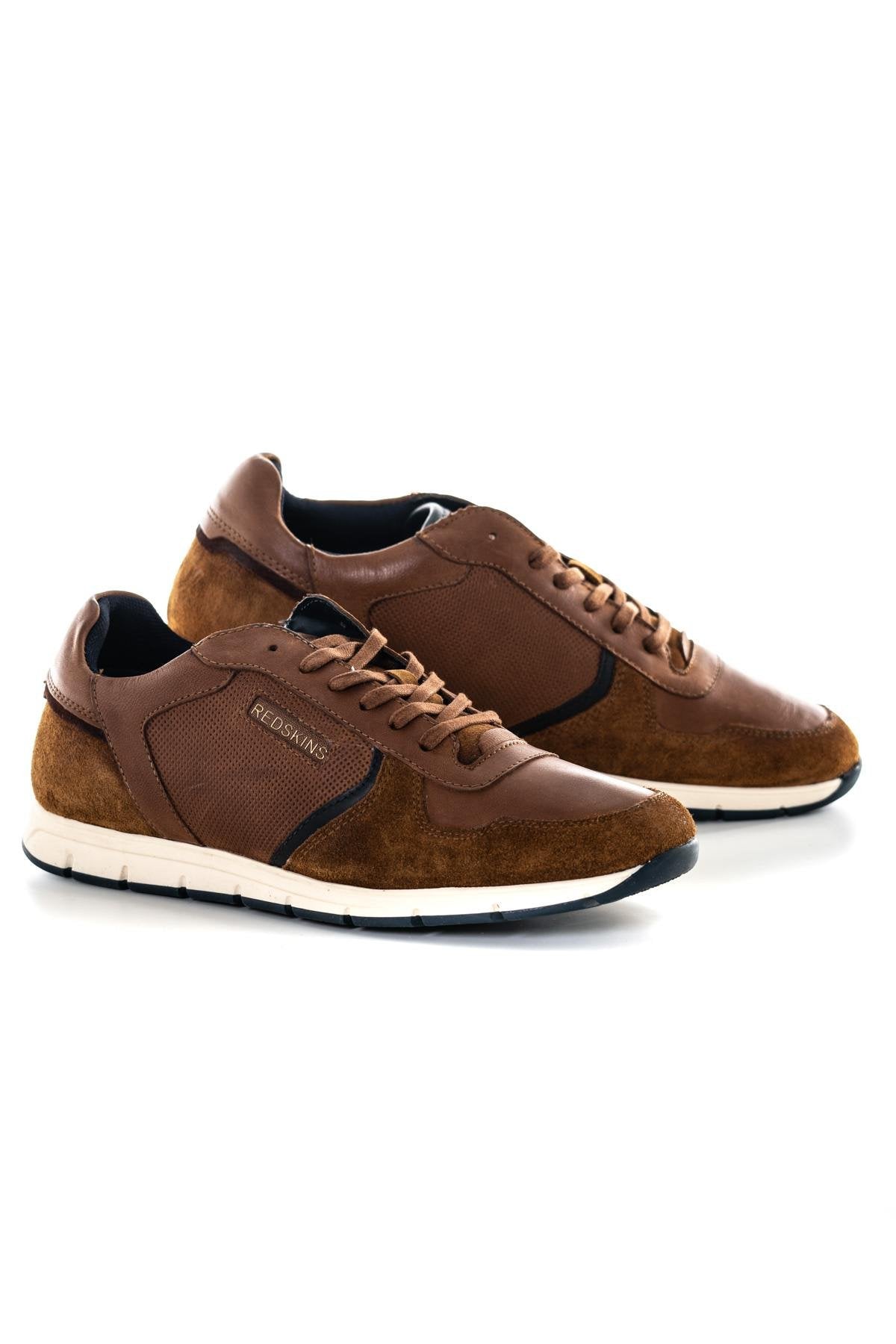 Cognac leather sneakers - Image n°2