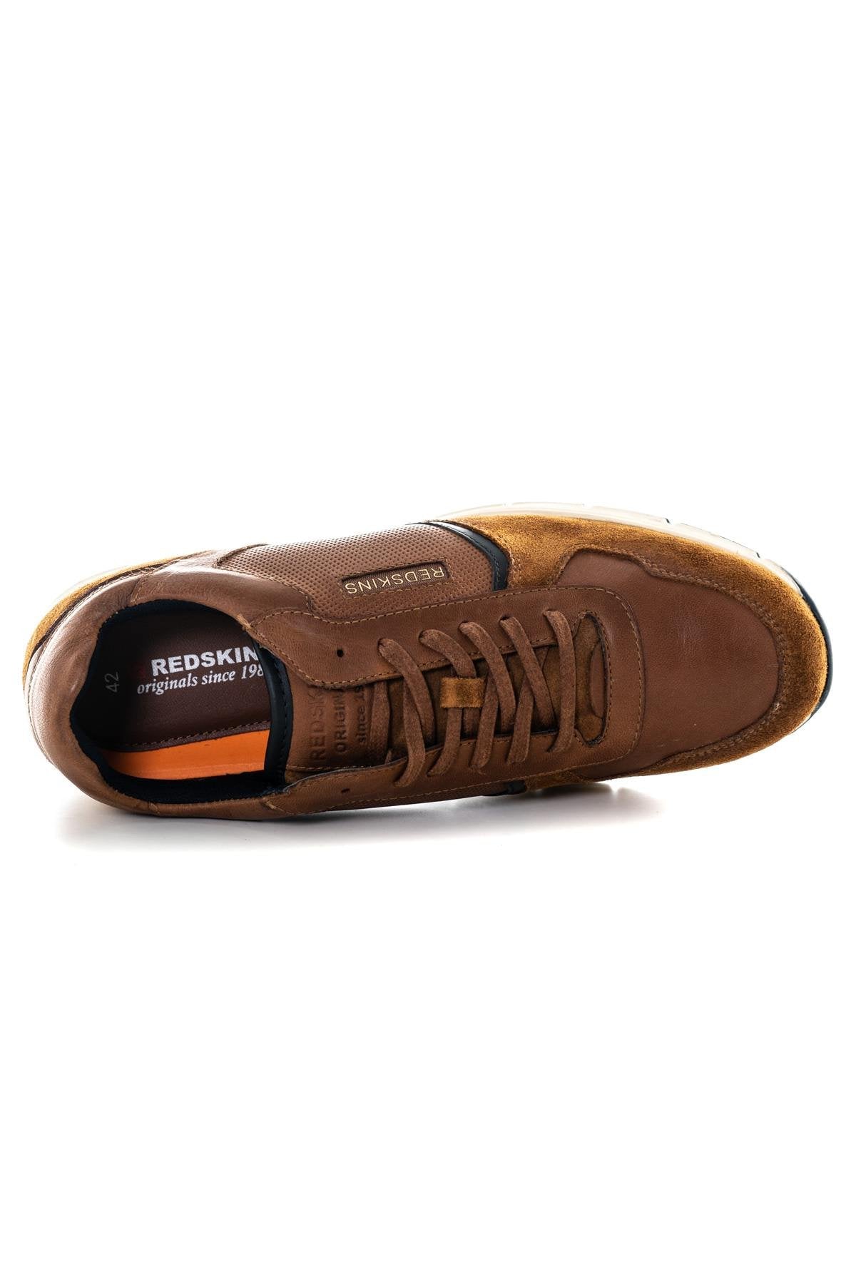 Cognac leather sneakers - Image n°4