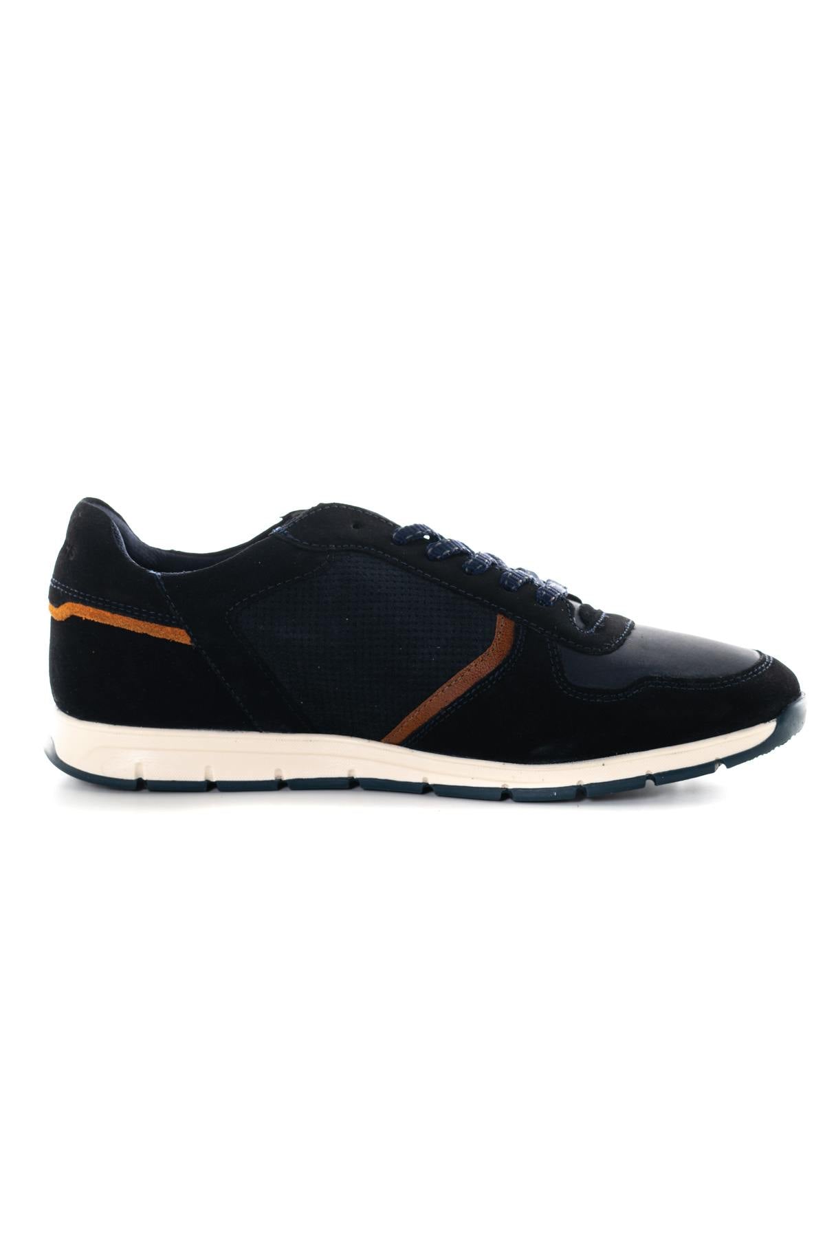 Navy leather sneakers - Image n°2